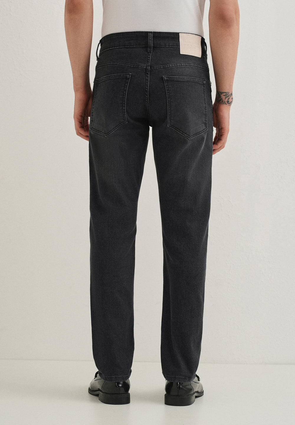 Black Wash Ankle Fit Jeans