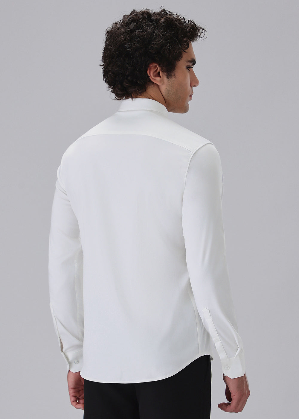 Hand Embroidered White Designer Shirt