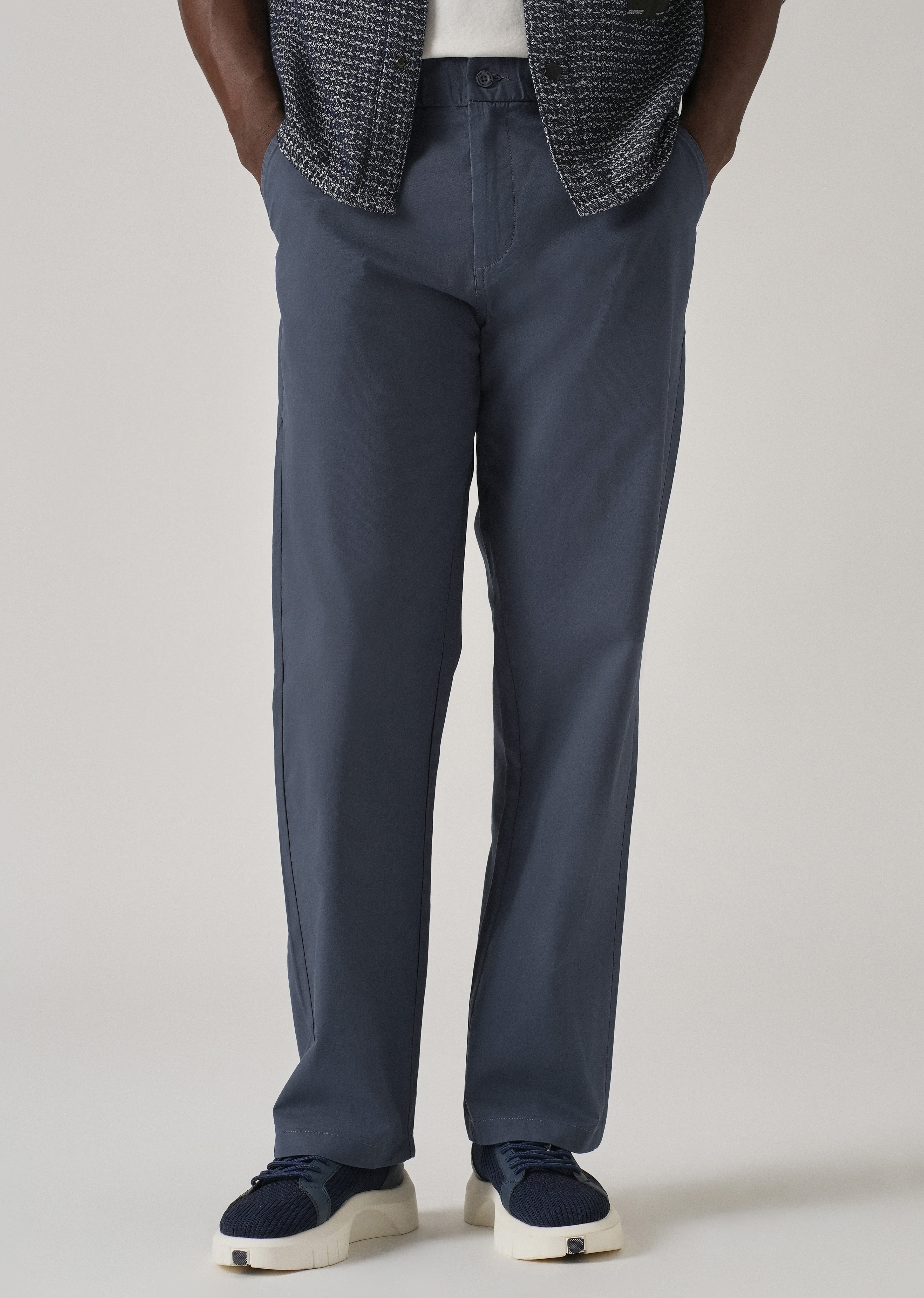 Baggy Fit Blue Chinos