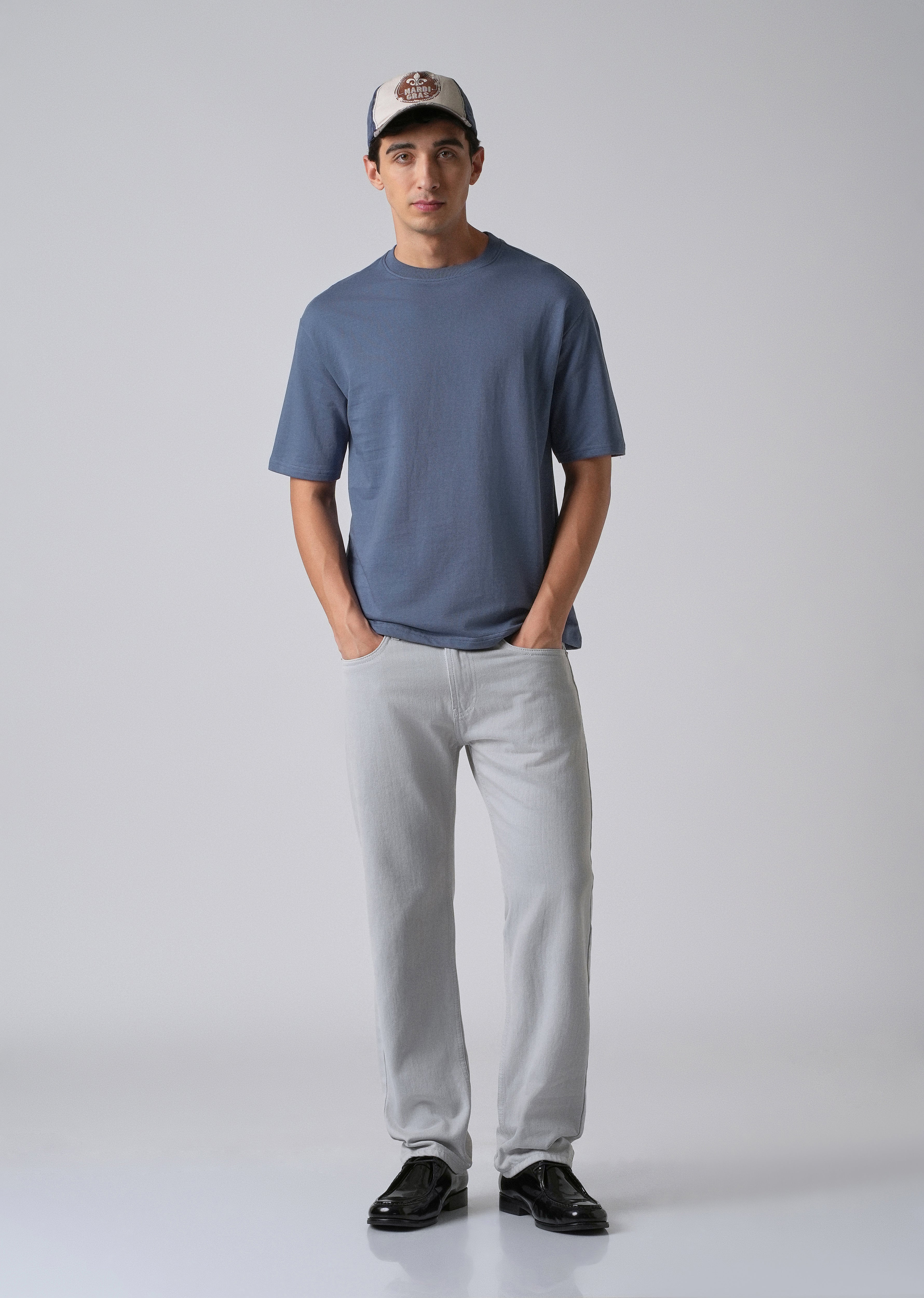 Blue Basic Relaxed Fit T-shirt
