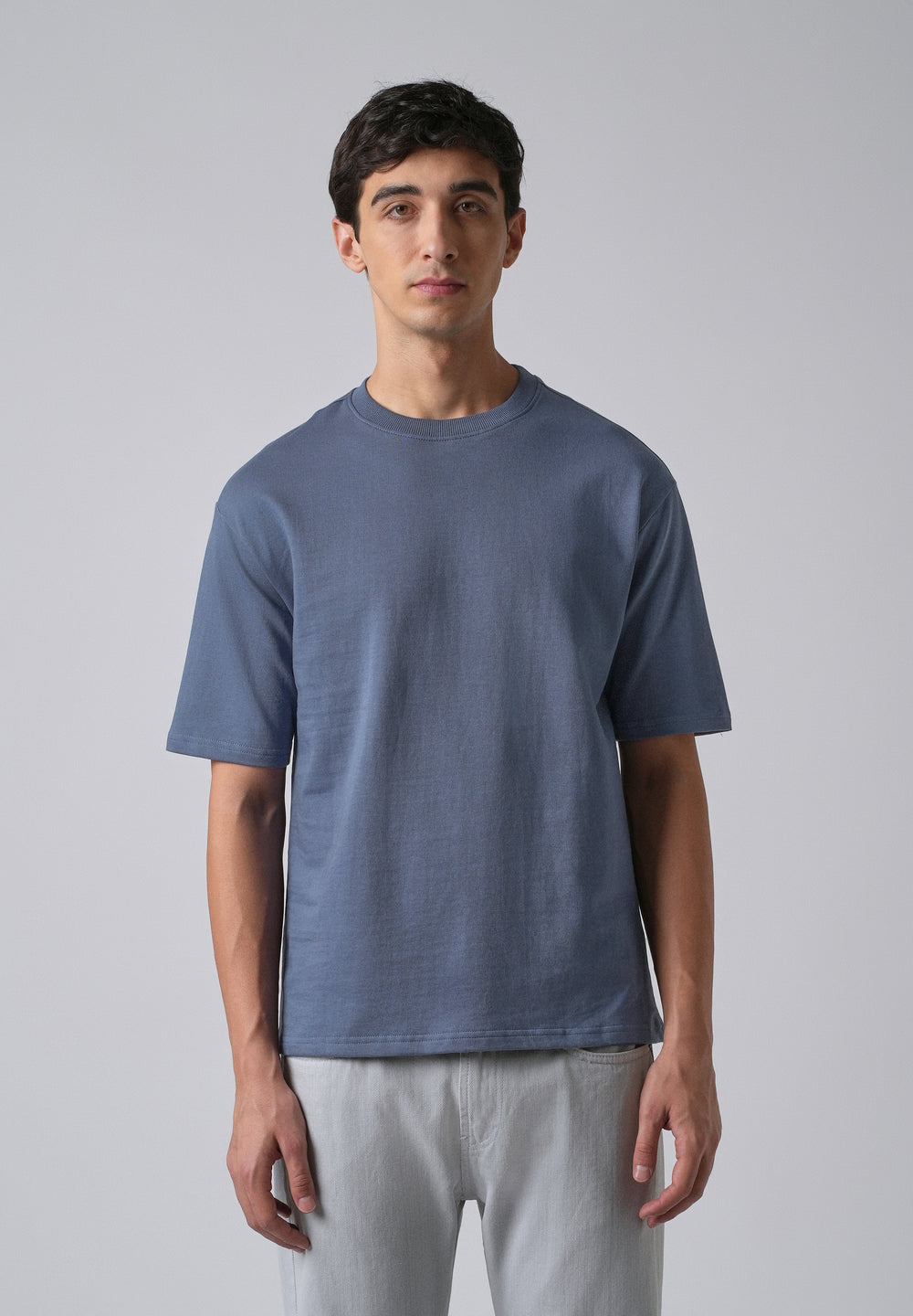 Blue Basic Relaxed Fit T-shirt