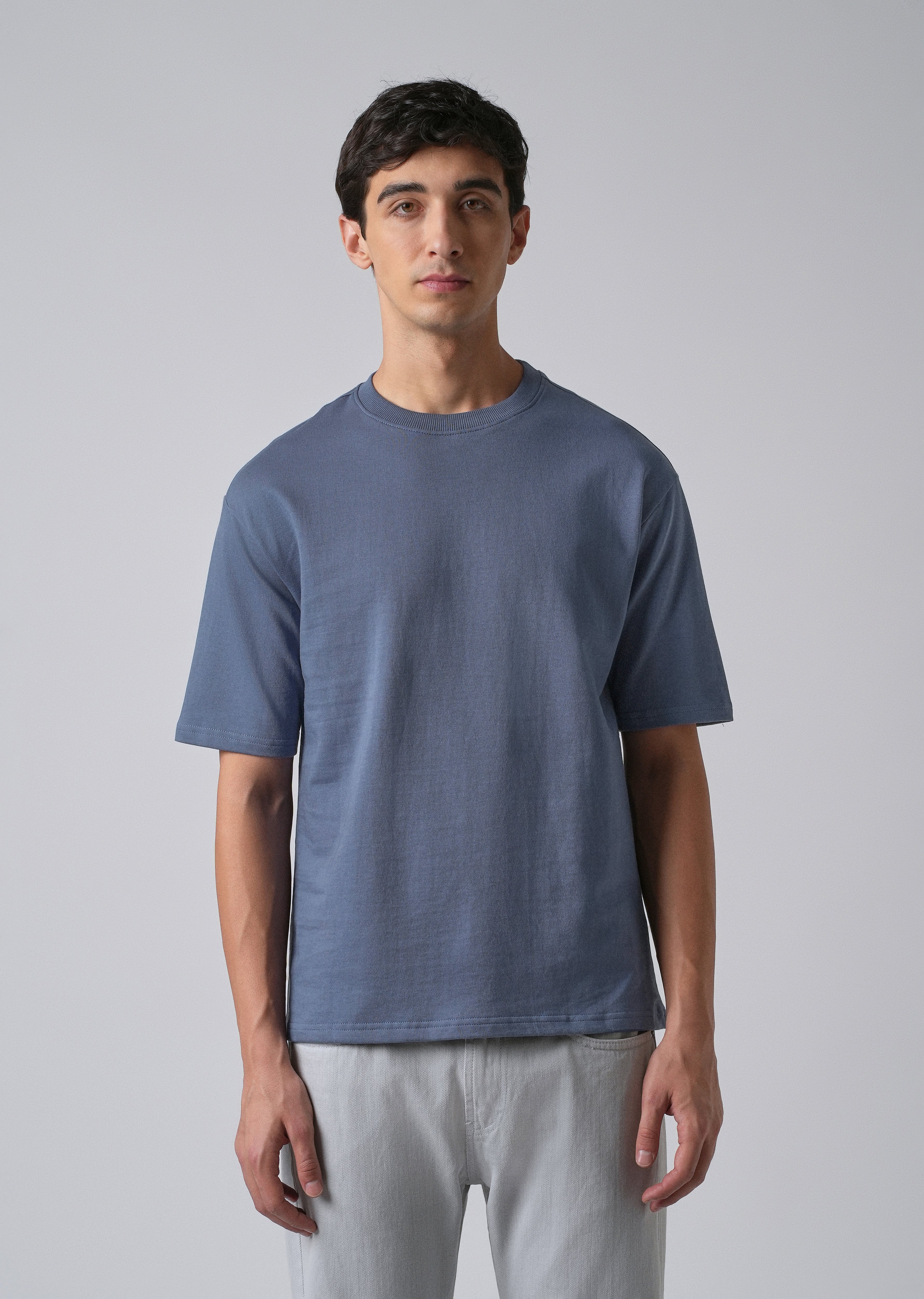 Blue Basic Relaxed Fit T-shirt