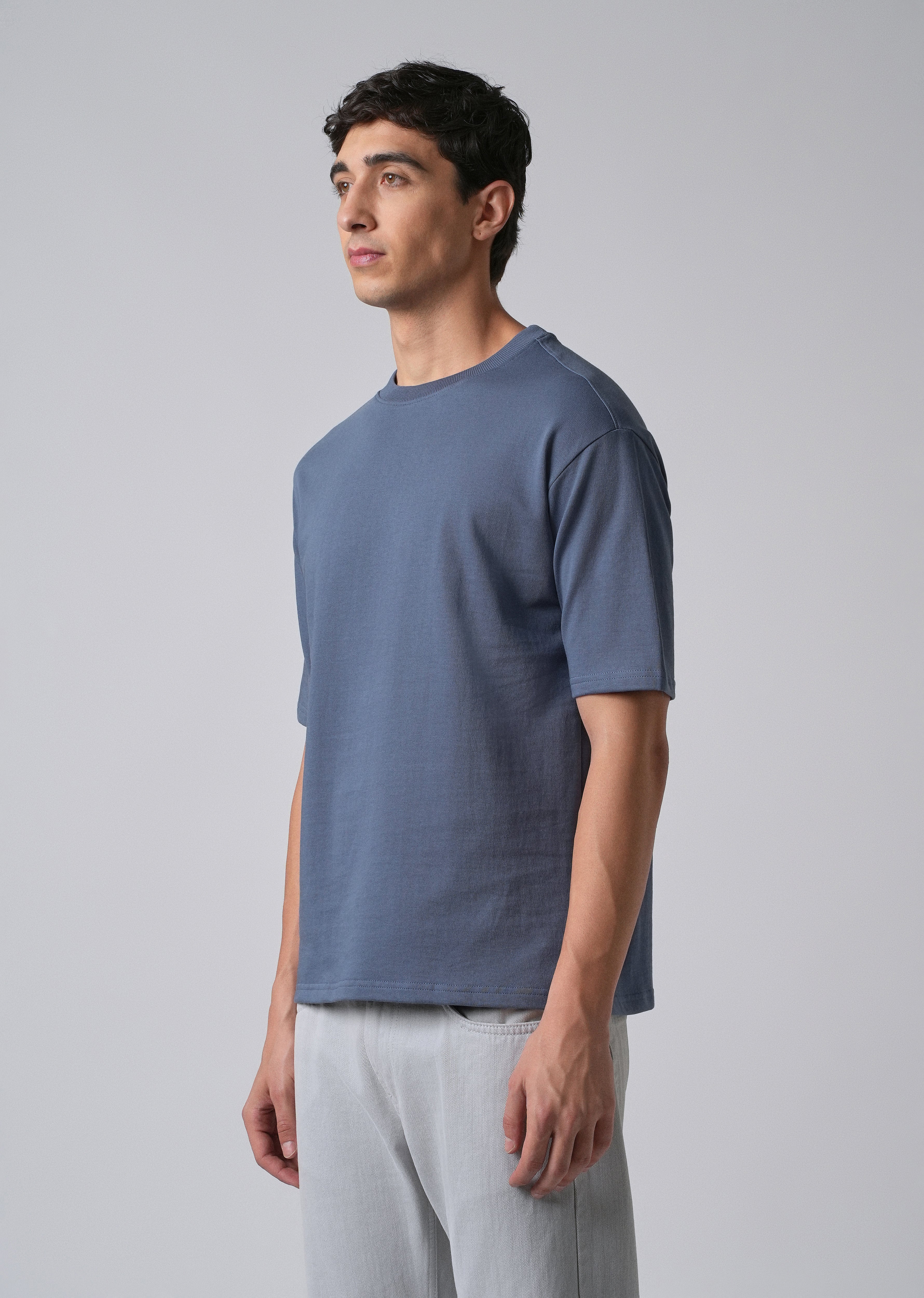 Blue Basic Relaxed Fit T-shirt