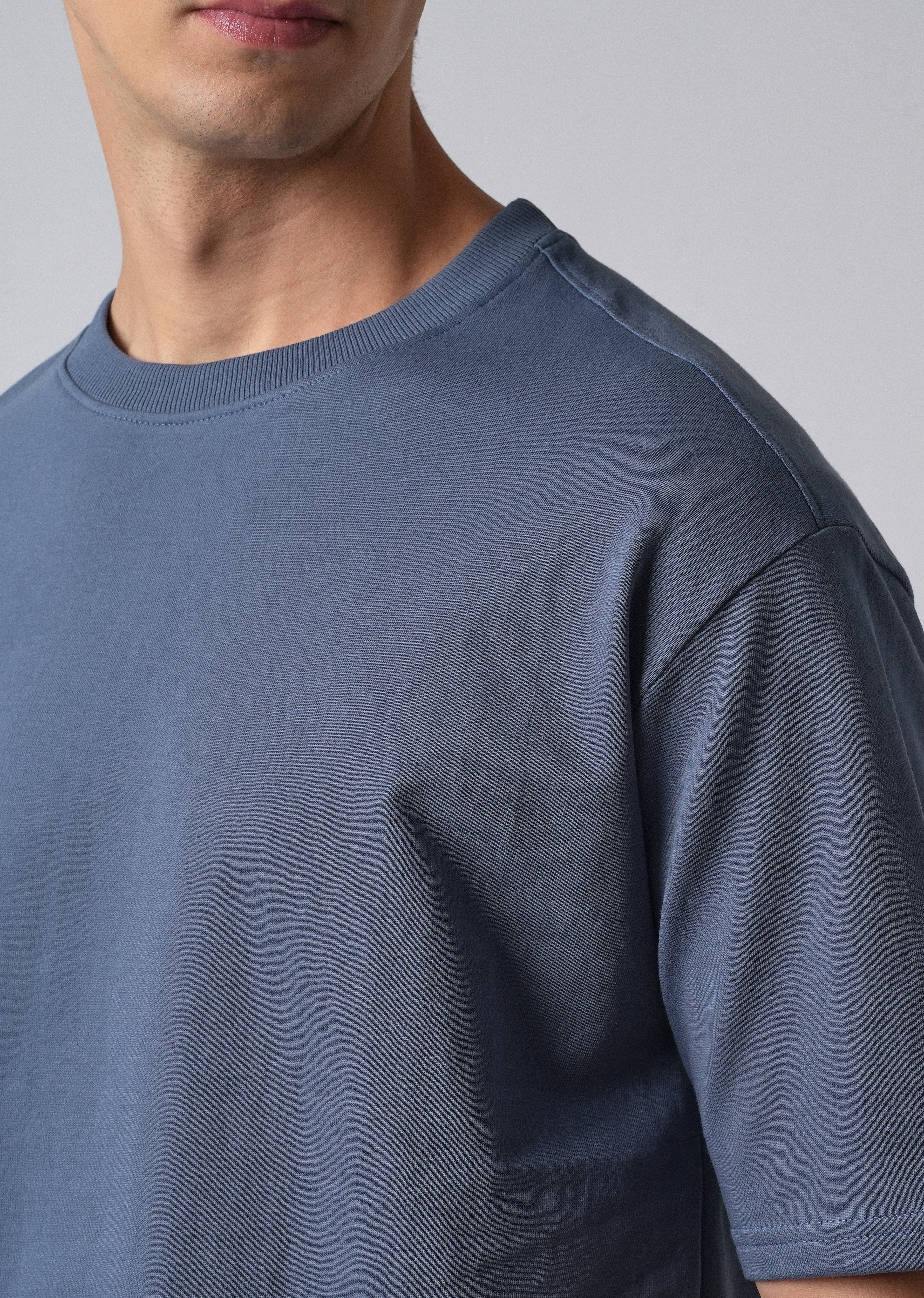 Blue Basic Relaxed Fit T-shirt