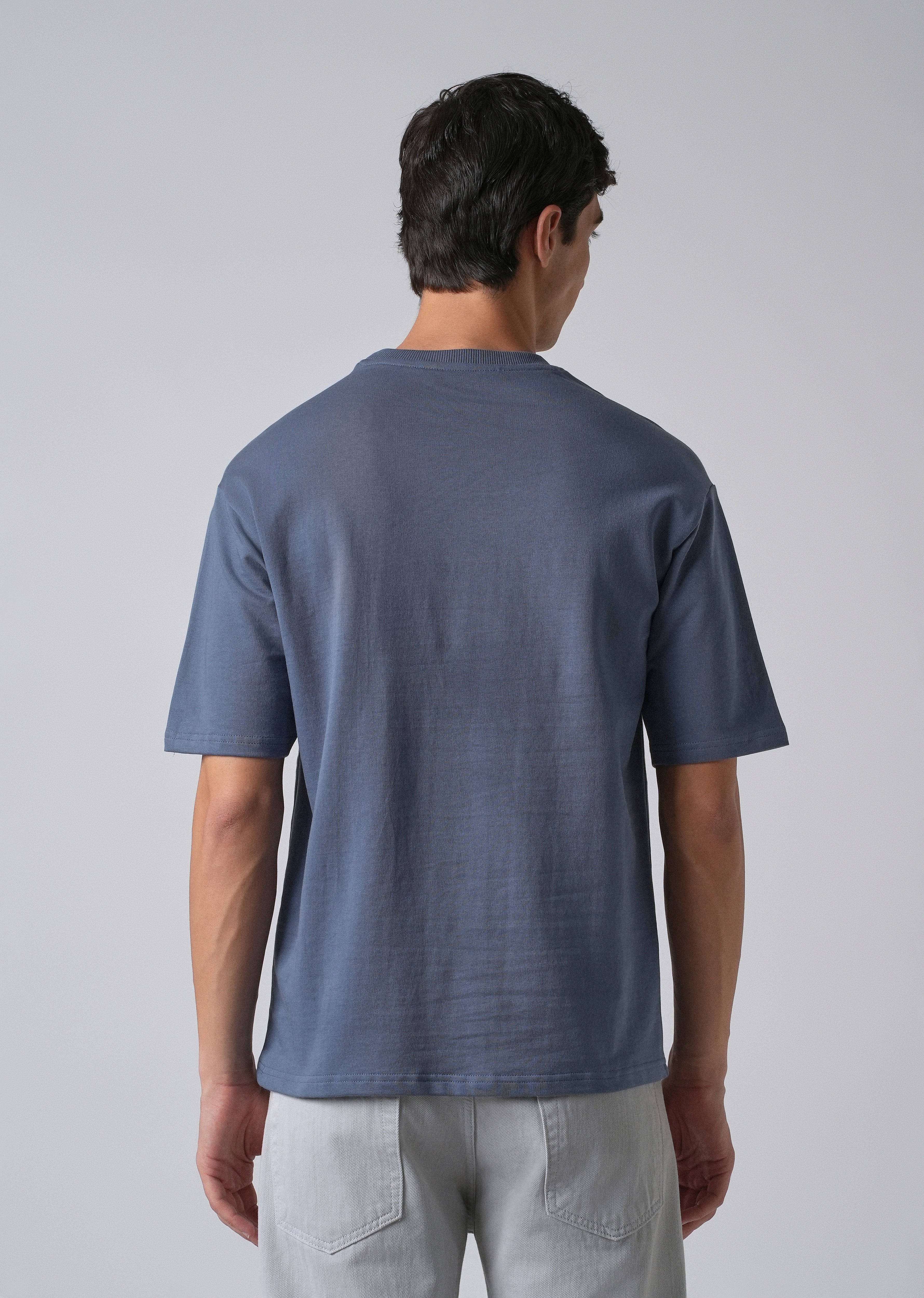 Blue Basic Relaxed Fit T-shirt