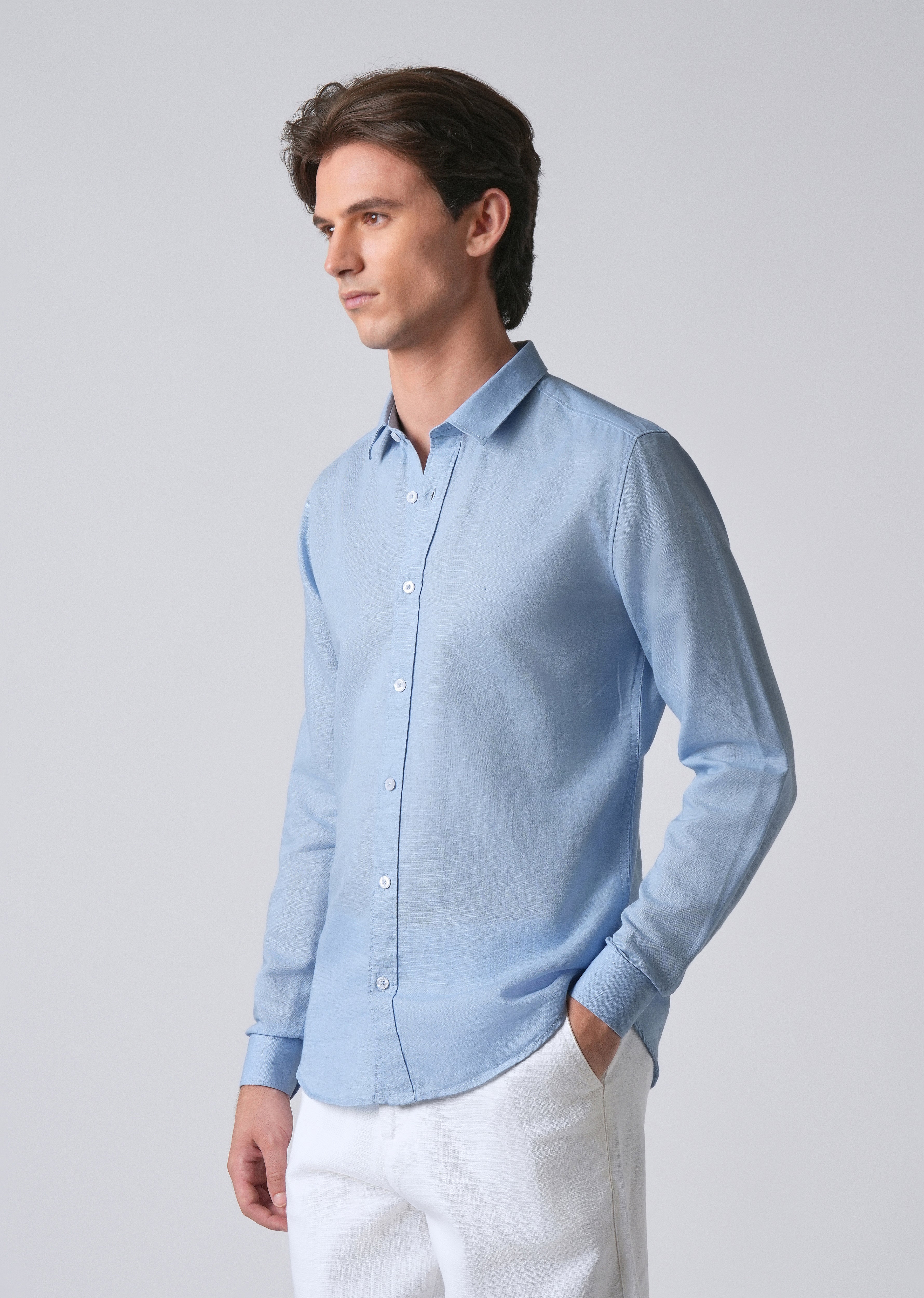 Blue Linen Shirt