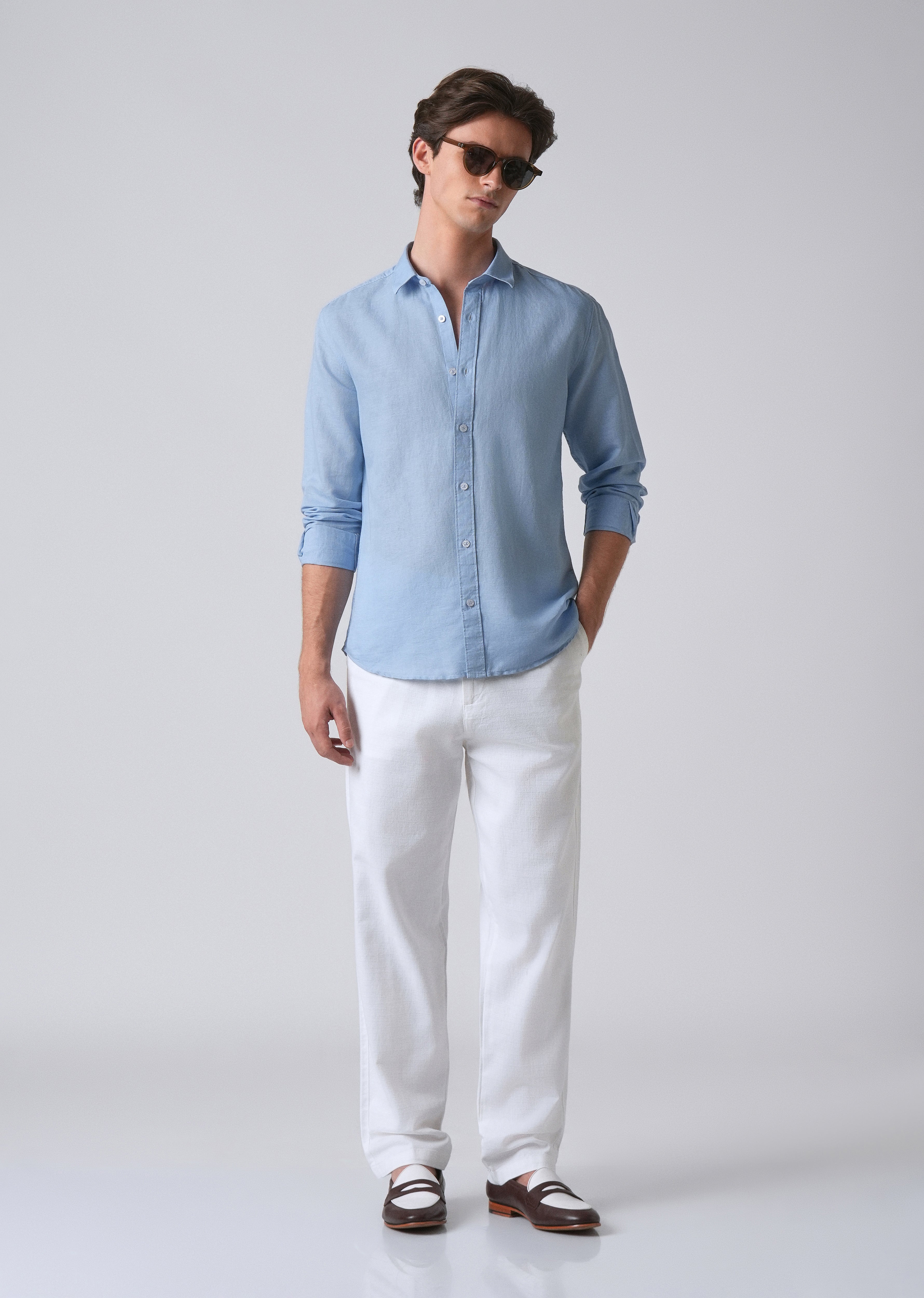 Blue Linen Shirt
