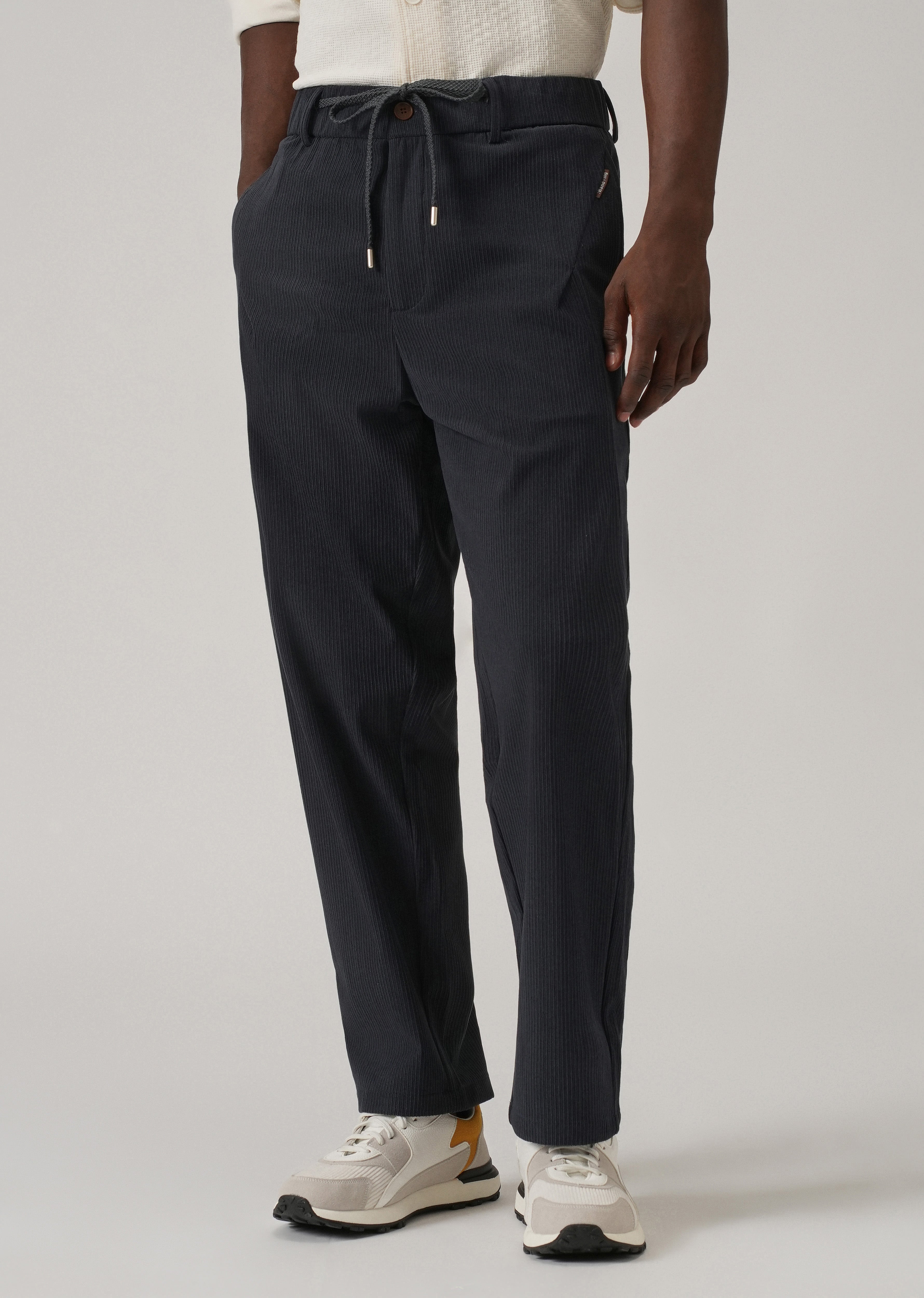 Blue Corduroy Drawstring Pant