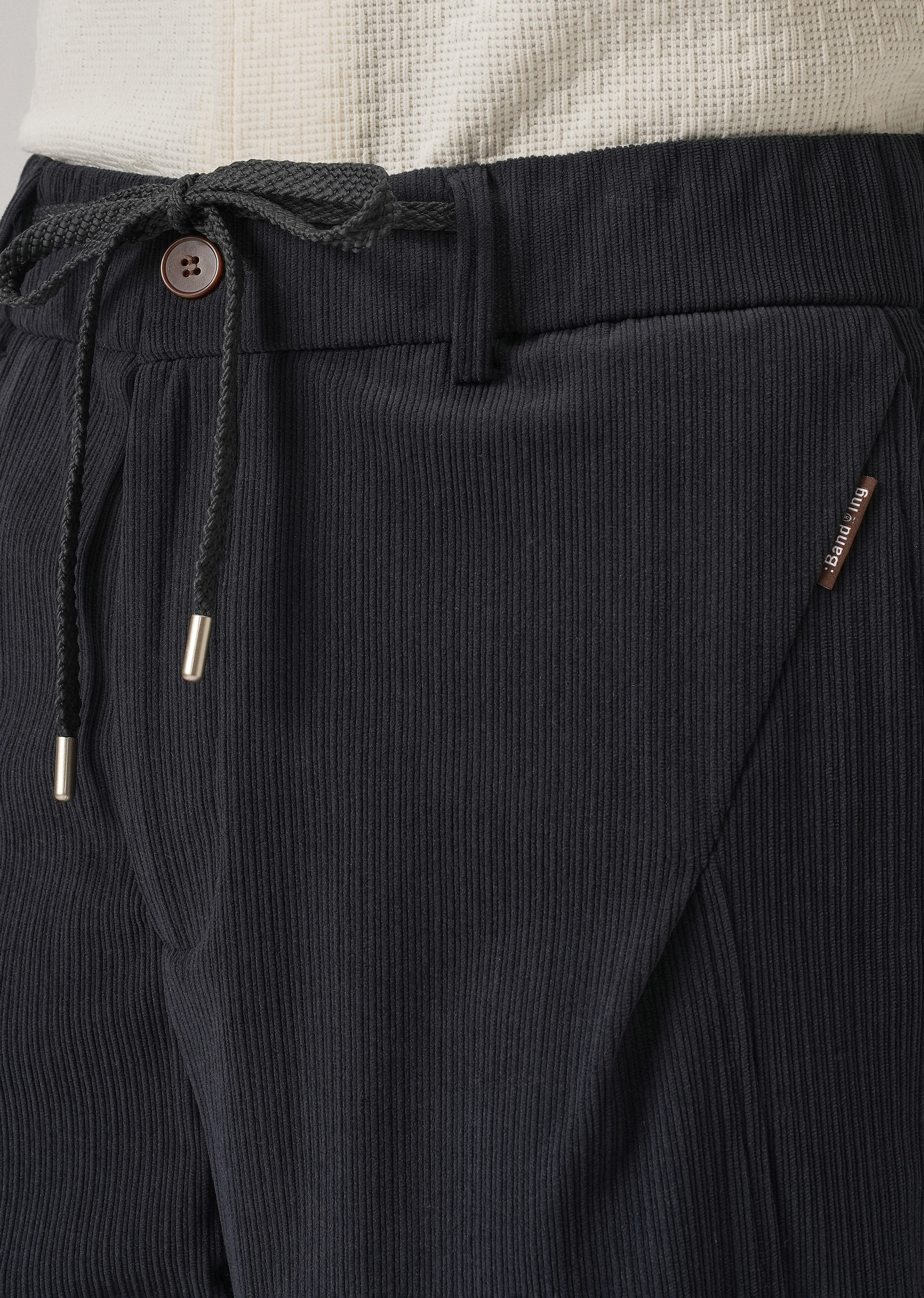 Blue Corduroy Drawstring Pant