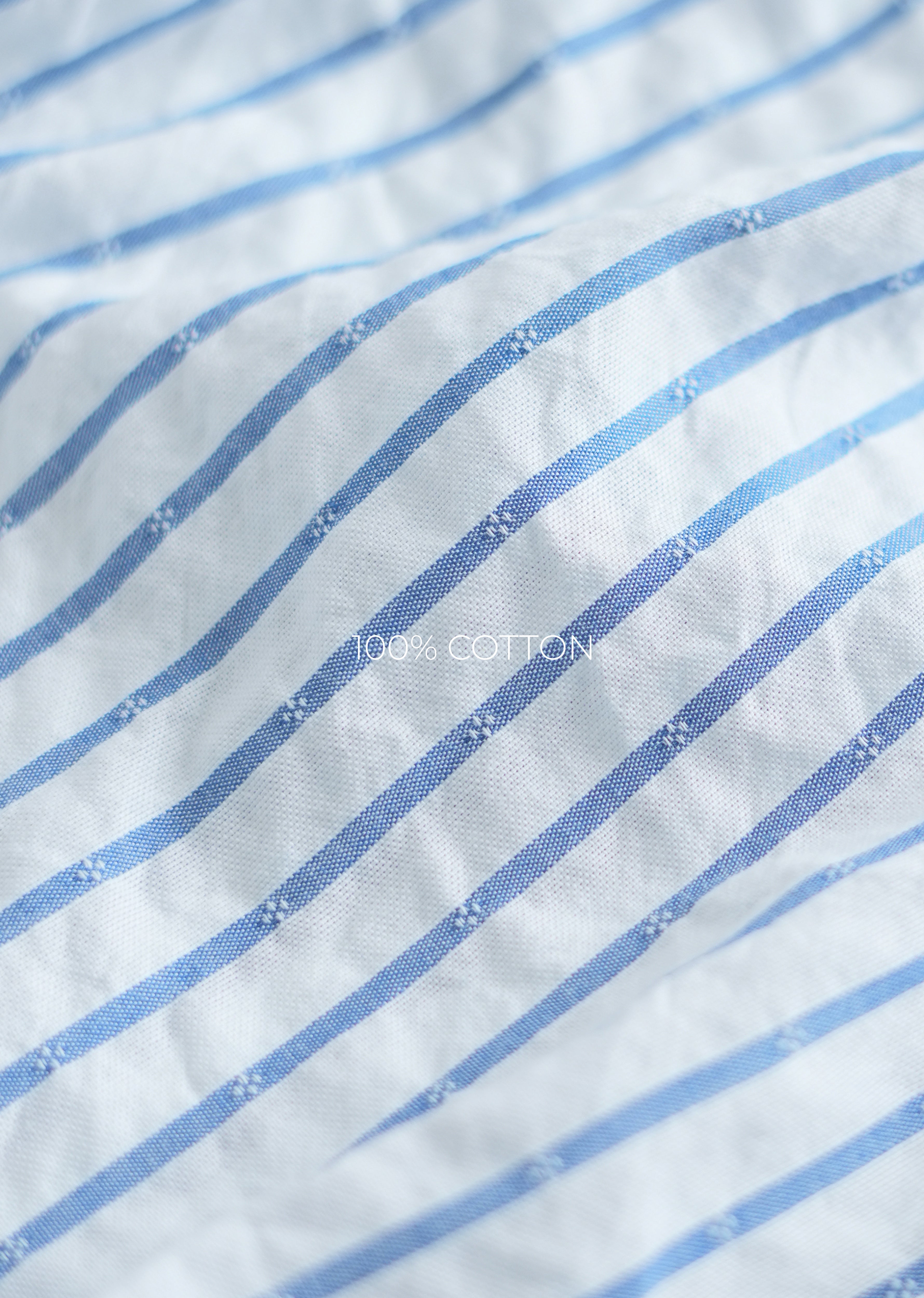 Blue Cotton Stripe Shirt