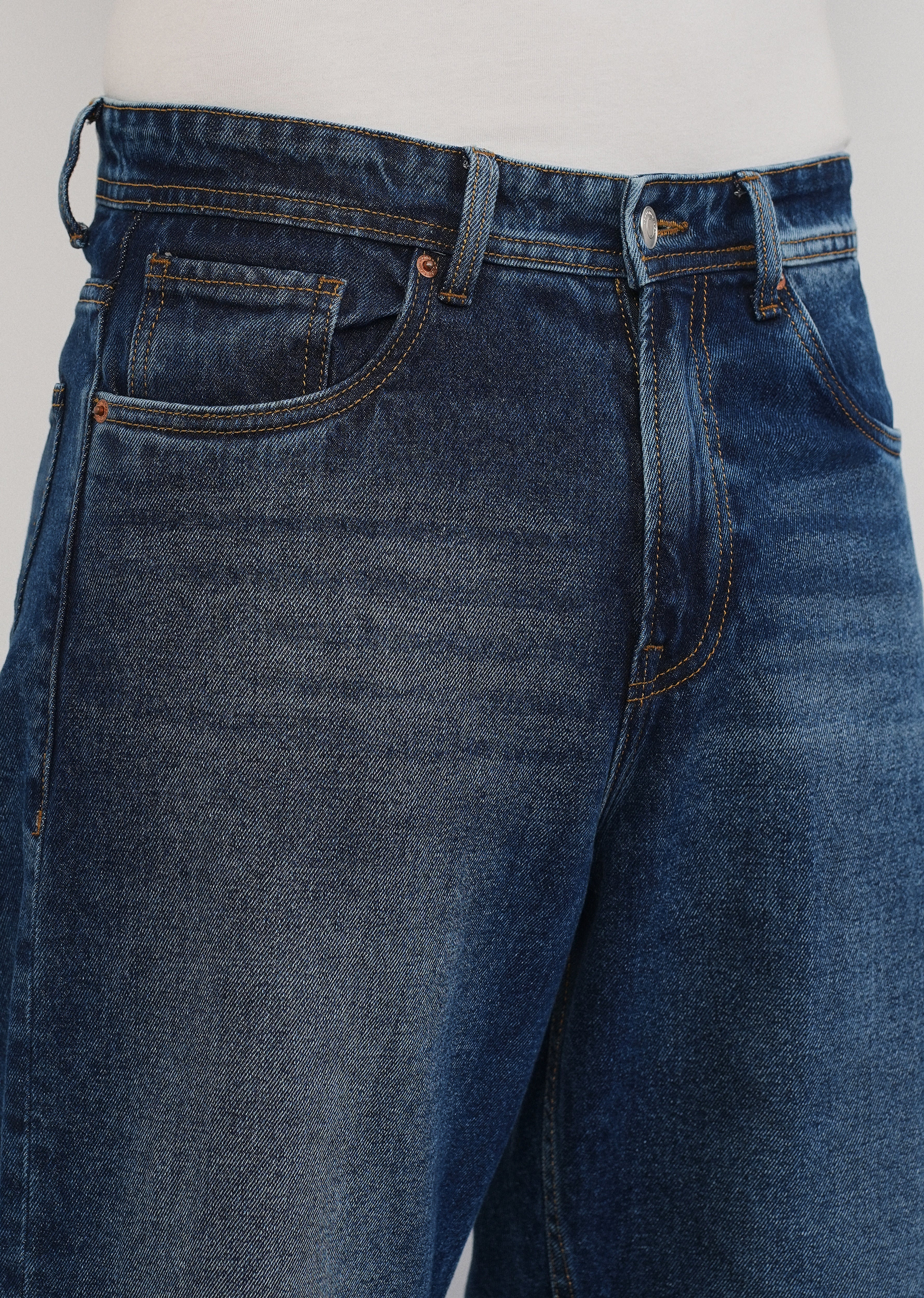 Blue Drift Wash Baggy Fit Jeans