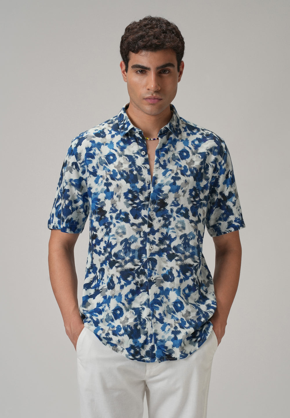 Blue Ethereal Half Sleeve shirt