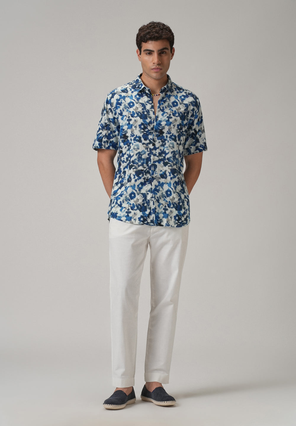 Blue Ethereal Half Sleeve shirt