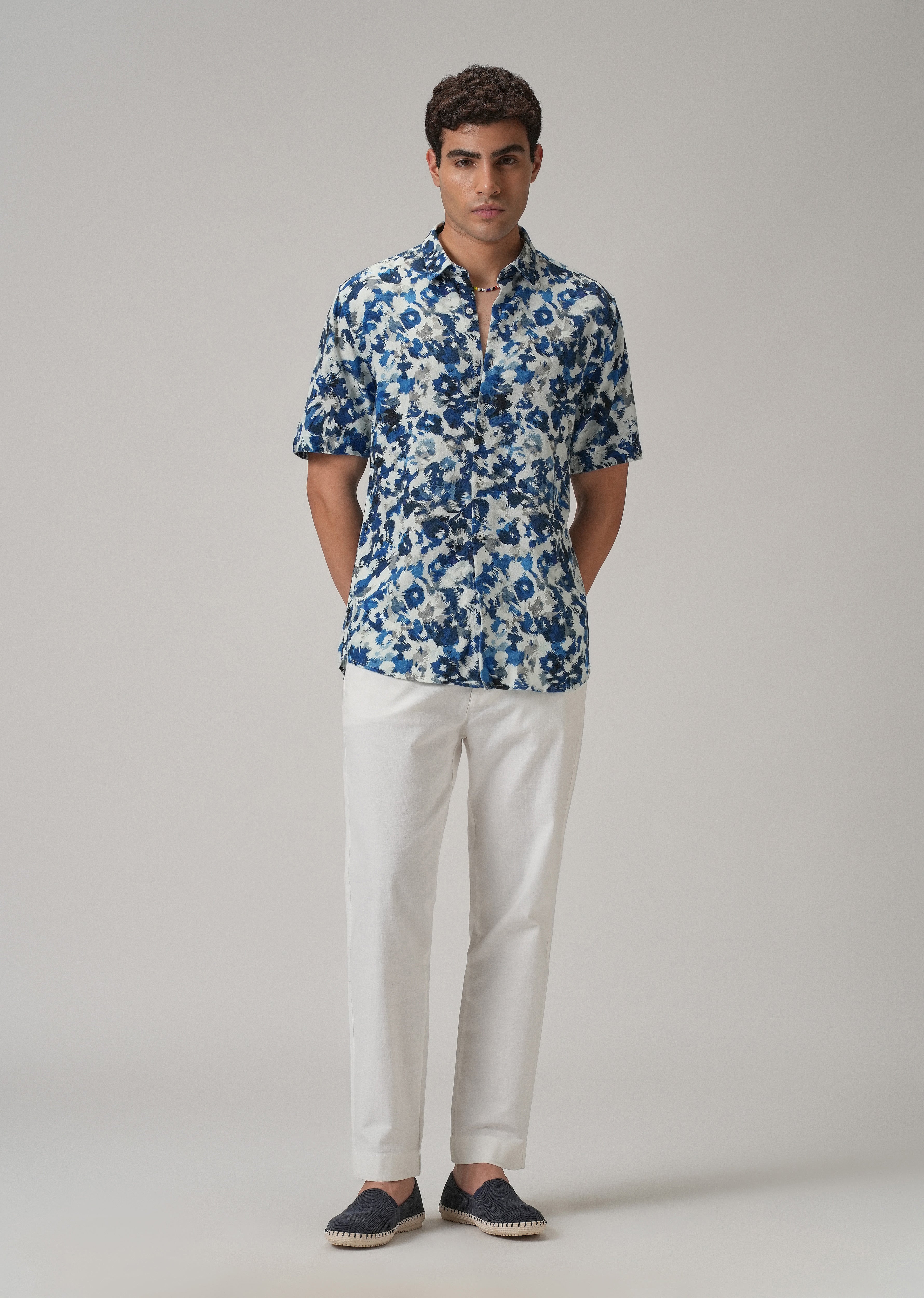 Blue Ethereal Half Sleeve shirt