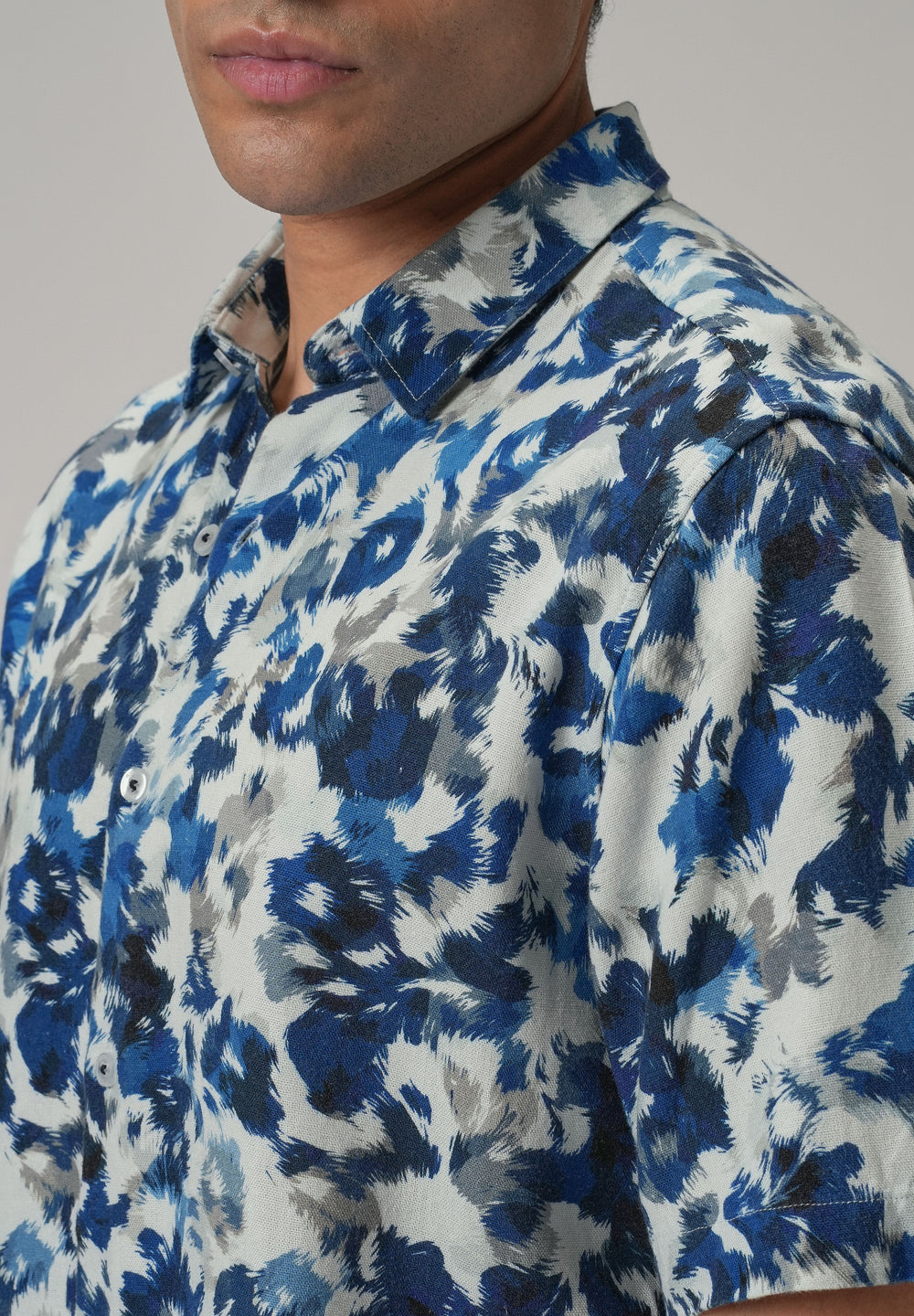 Blue Ethereal Half Sleeve shirt
