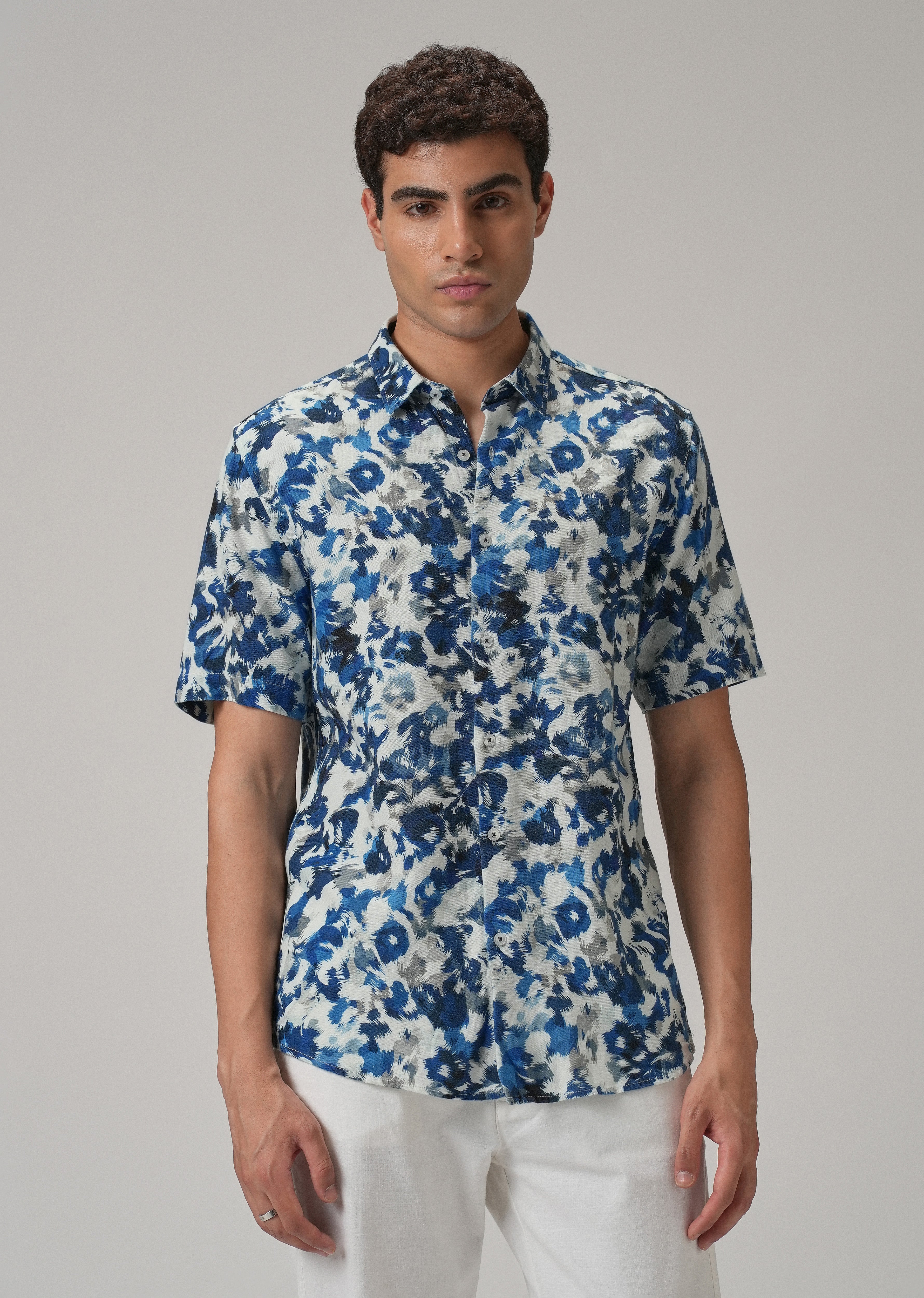 Blue Ethereal Half Sleeve shirt