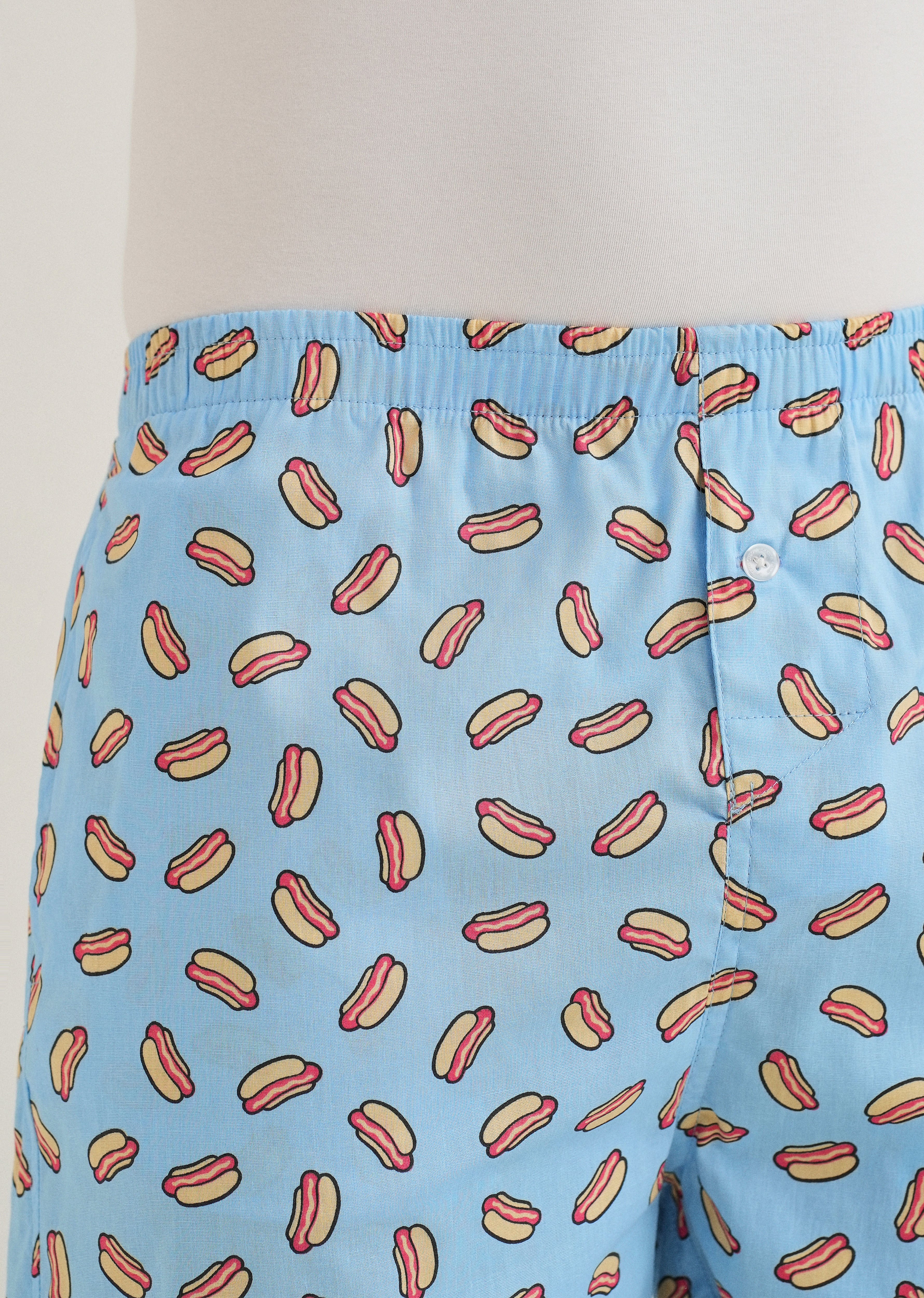 Blue Hotdog Printed Boxer