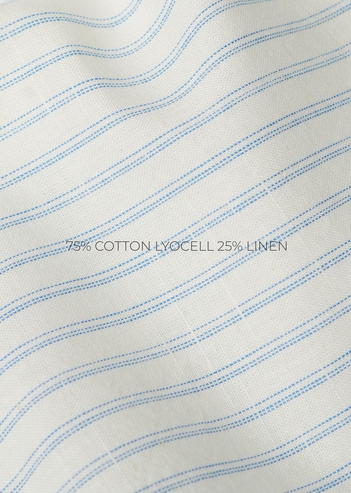 Blue Lyocell Linen Self Stripe Shirt