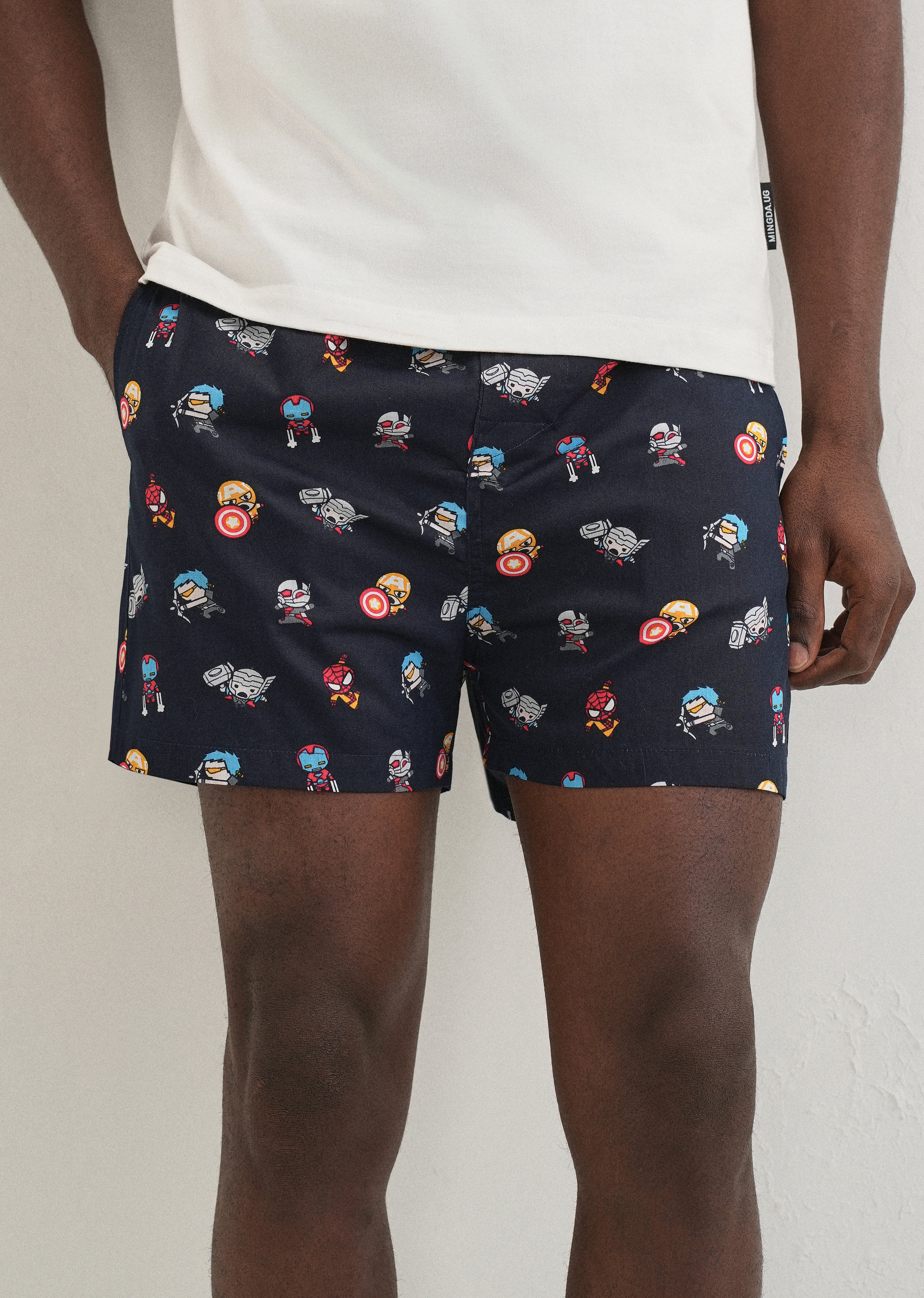 Blue Marvel Printed Boxer