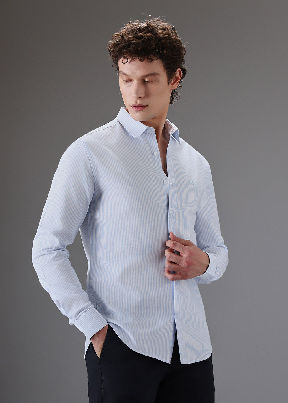 Blue Pin Stripe Shirt