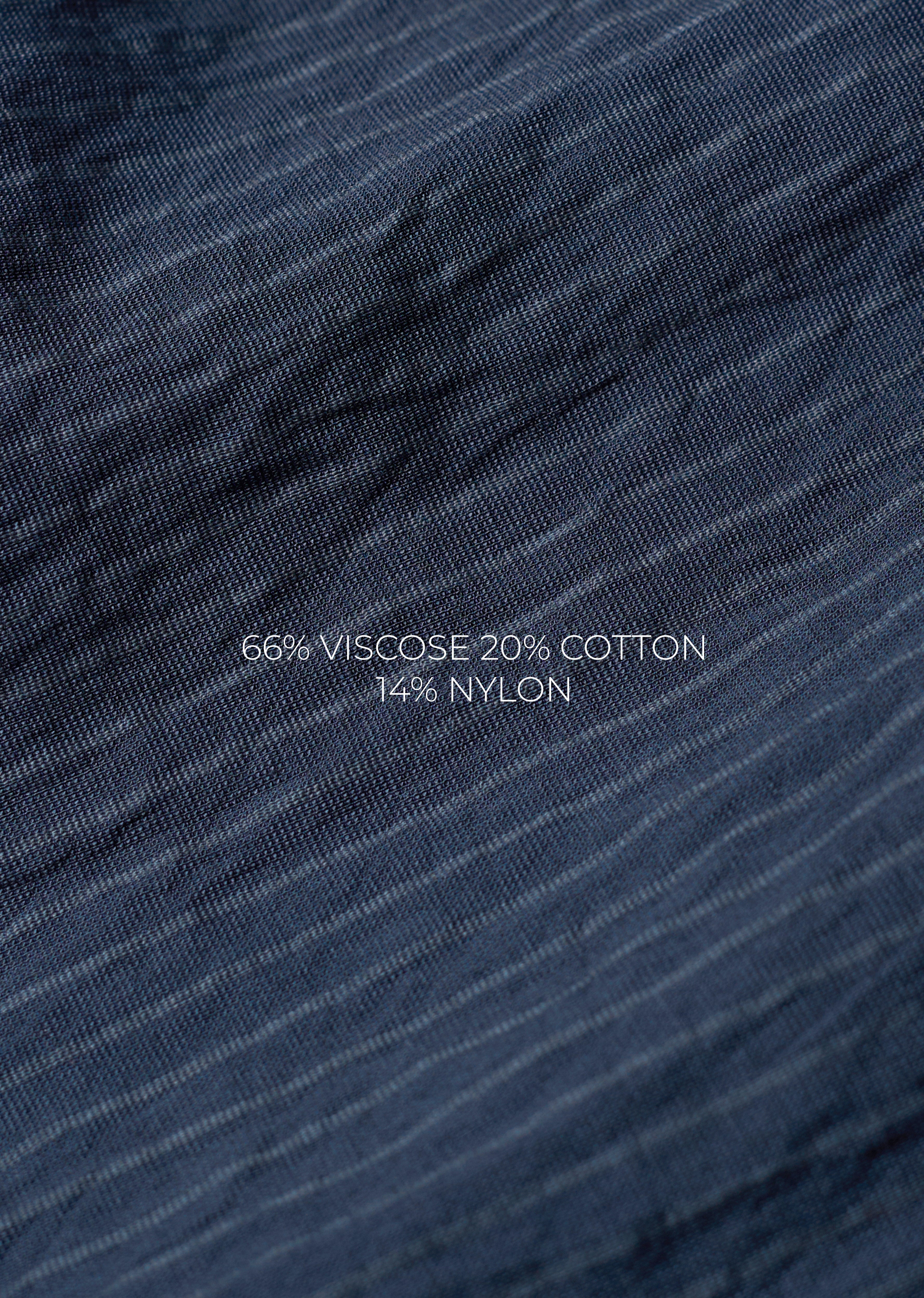 Blue Pleated-Back Stripe Shirt