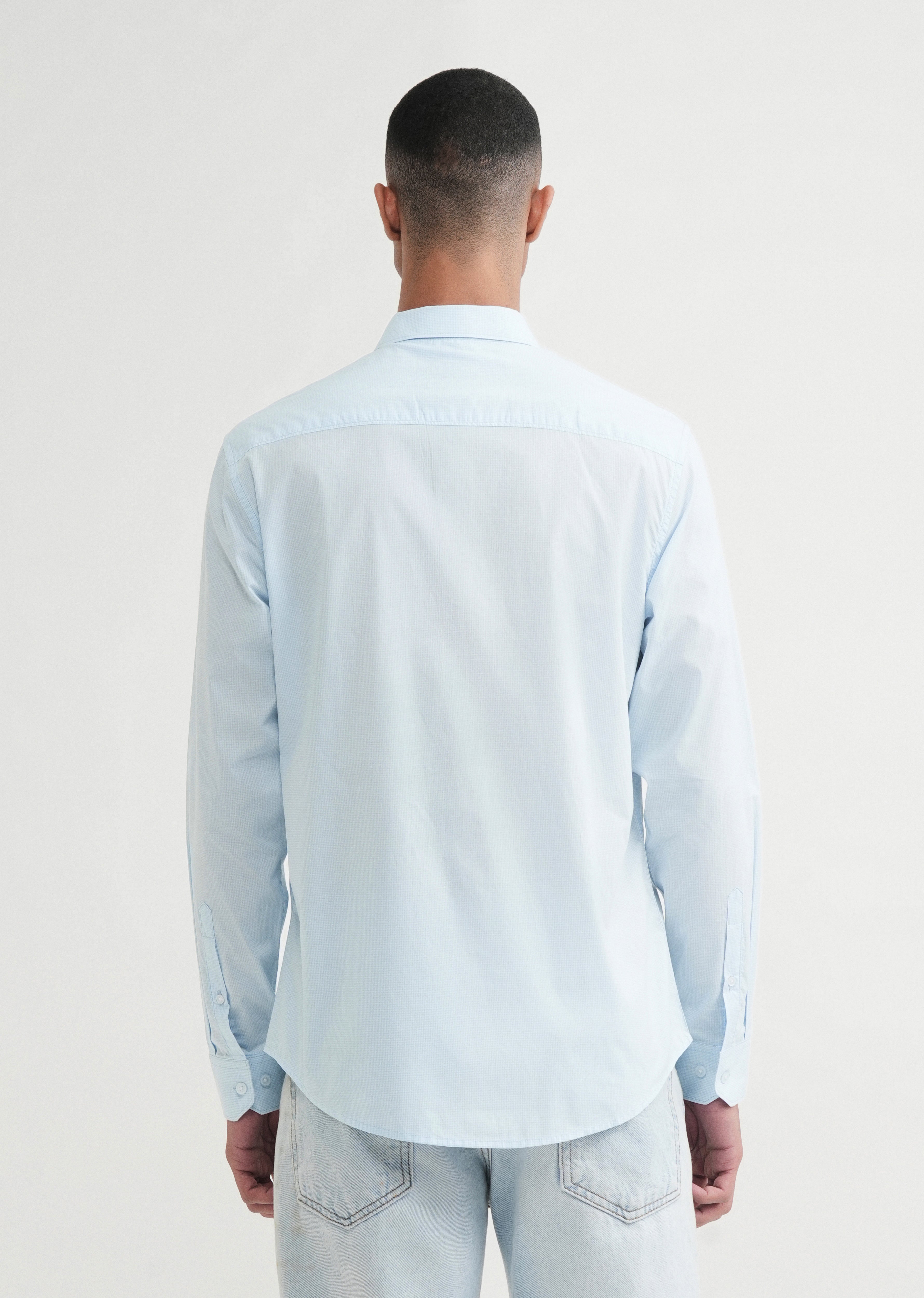 Blue Printed Cotton Shirt