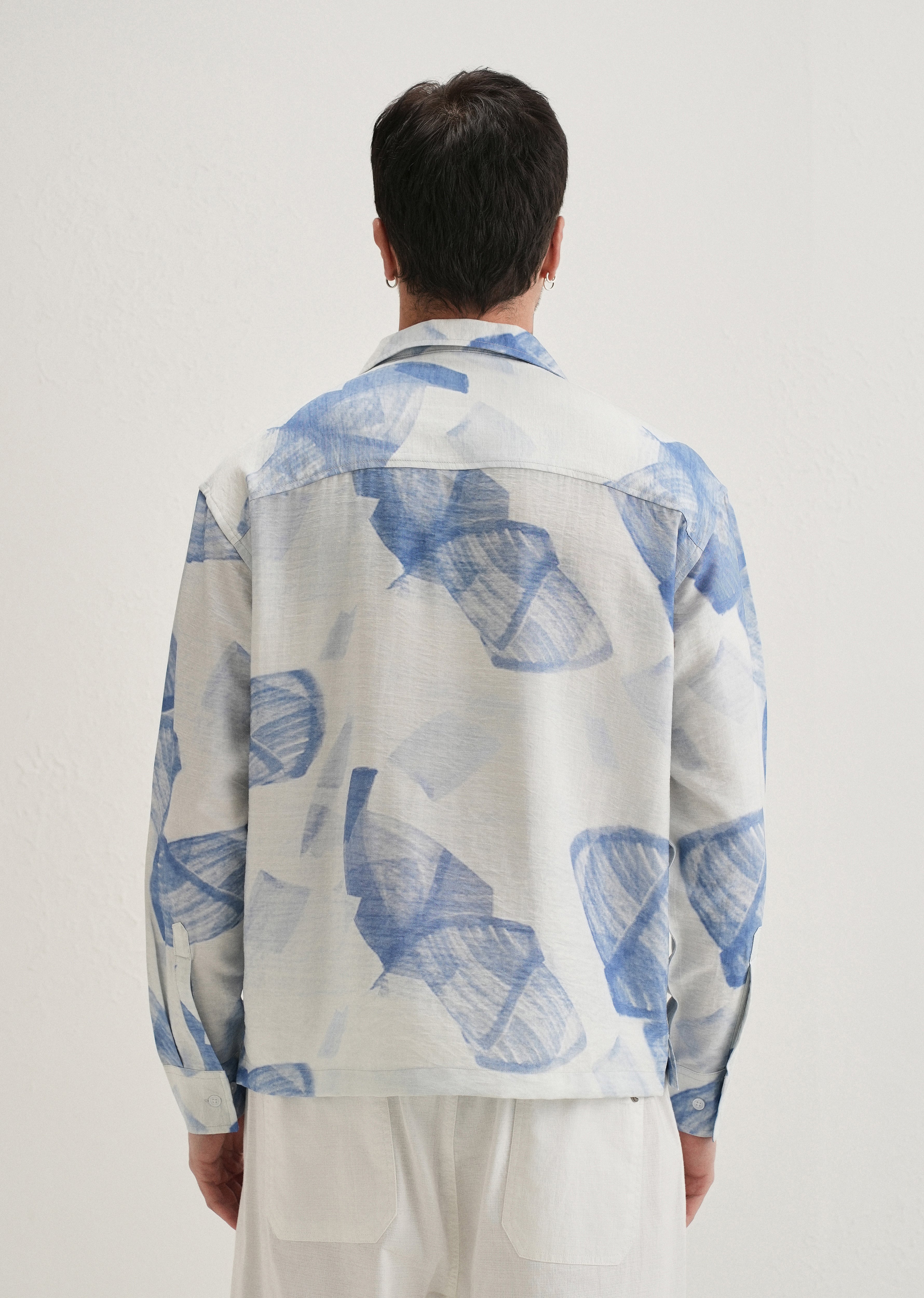 Blue Riviera Wash Printed Shirt