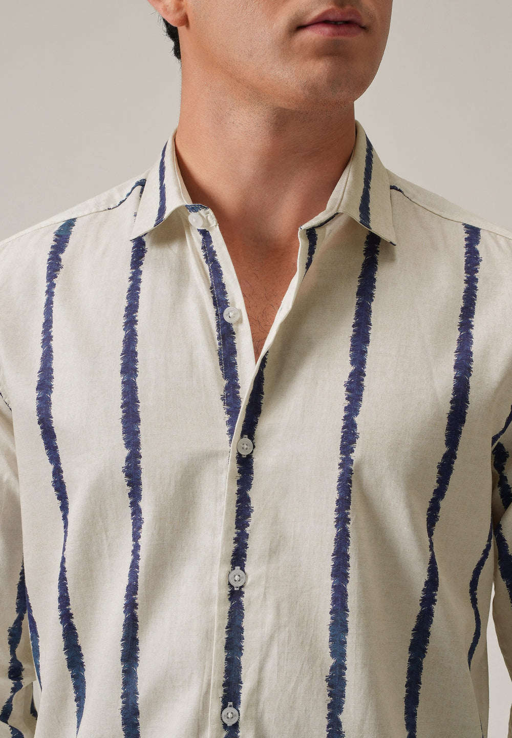 Blue Pinstripe Print Shirt