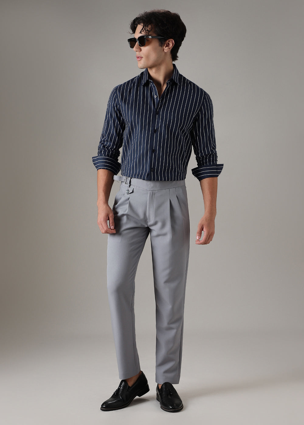 Blue Dobby Stripe Shirt