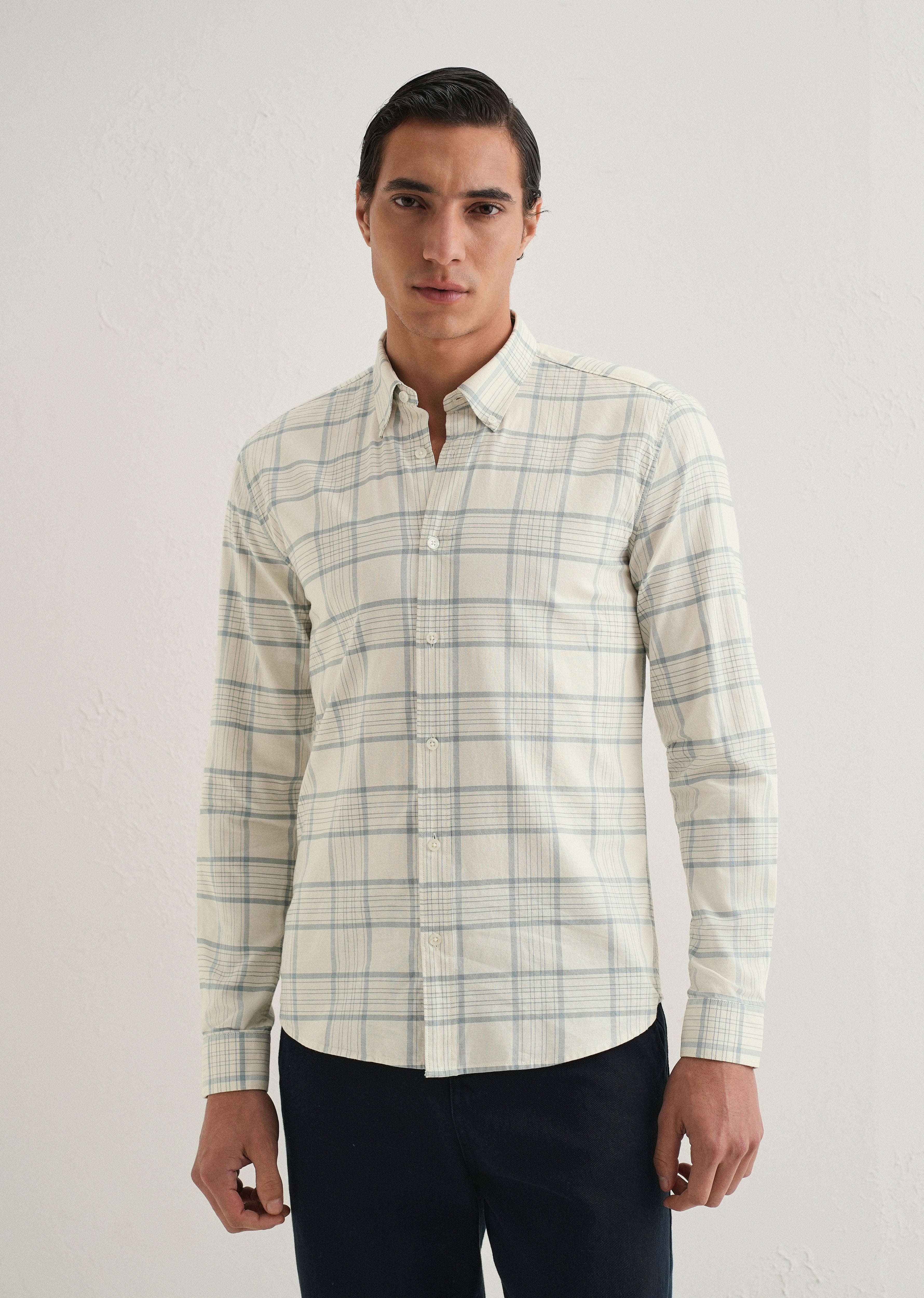 Blue Tattersall Check Shirt