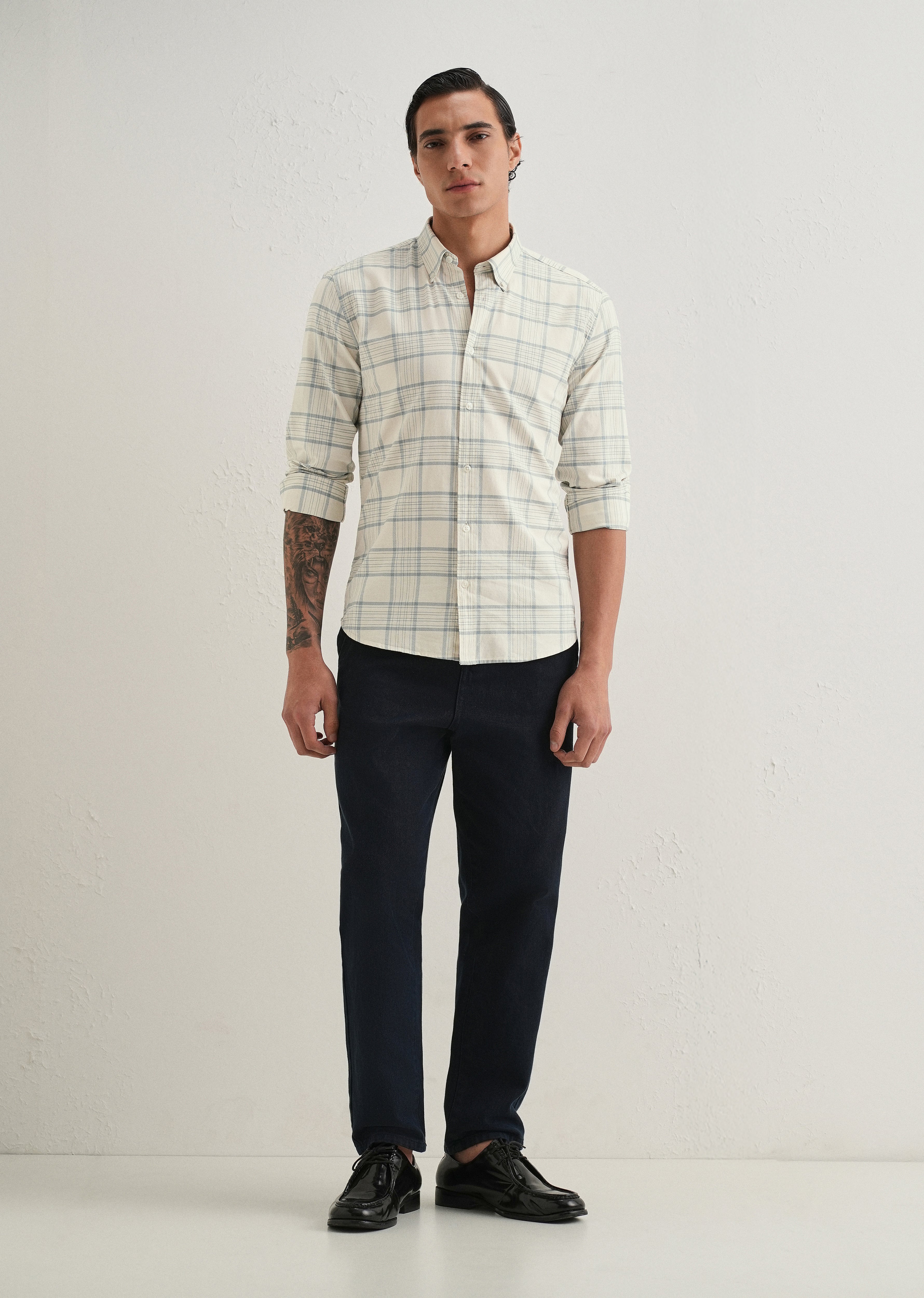 Blue Tattersall Check Shirt