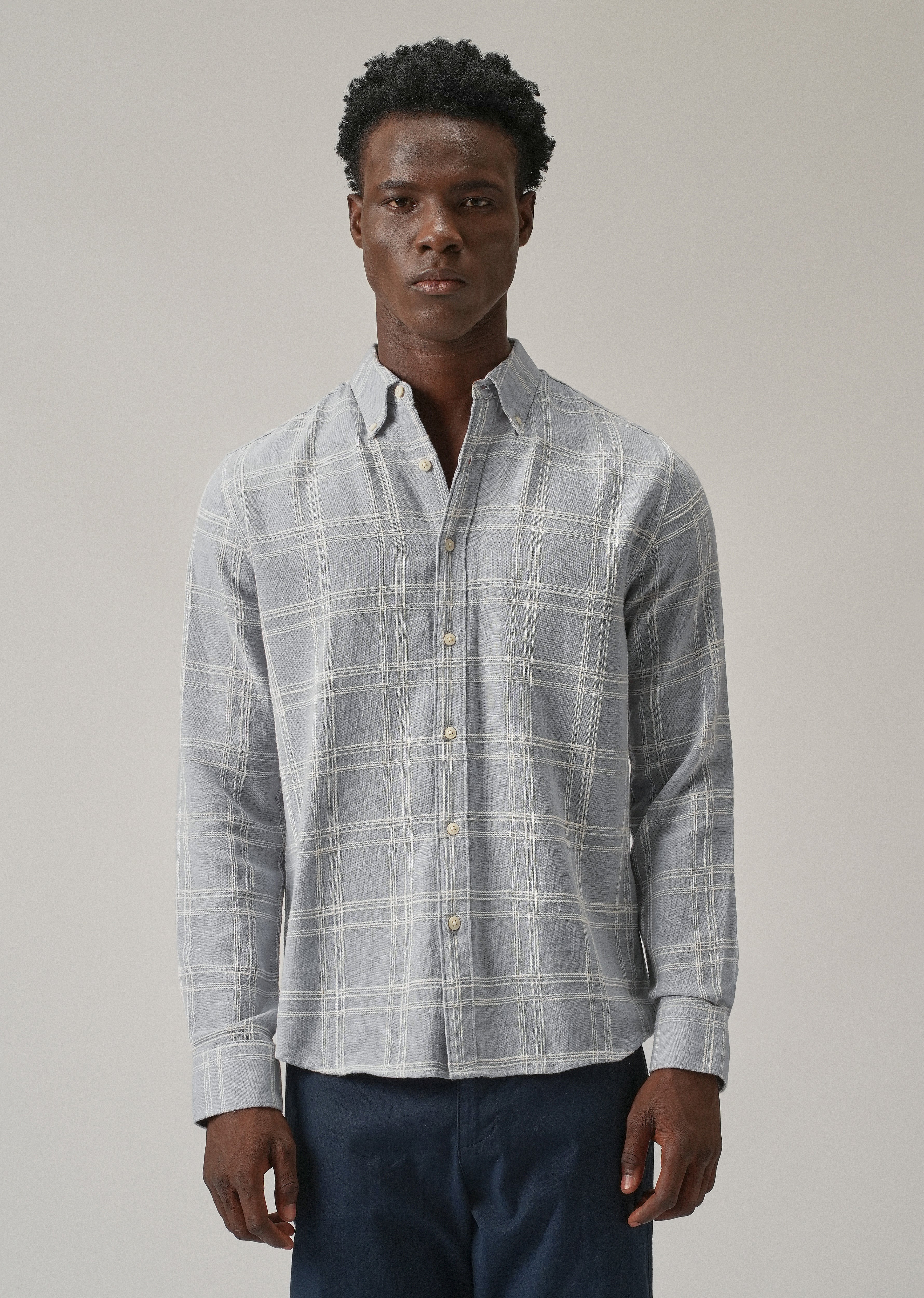 Blue Chenille Check Shirt