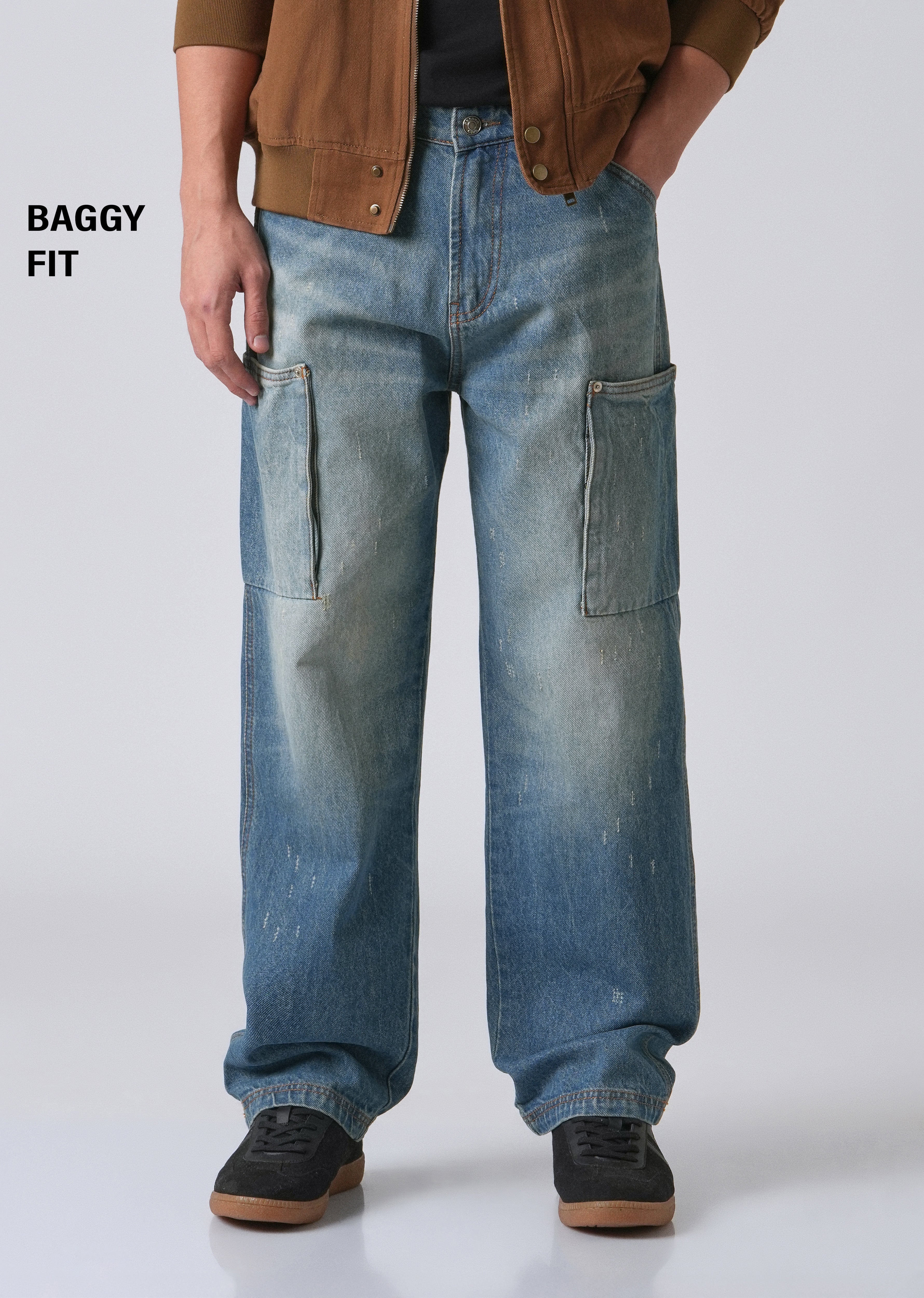 Blue Fade Baggy Fit Denim