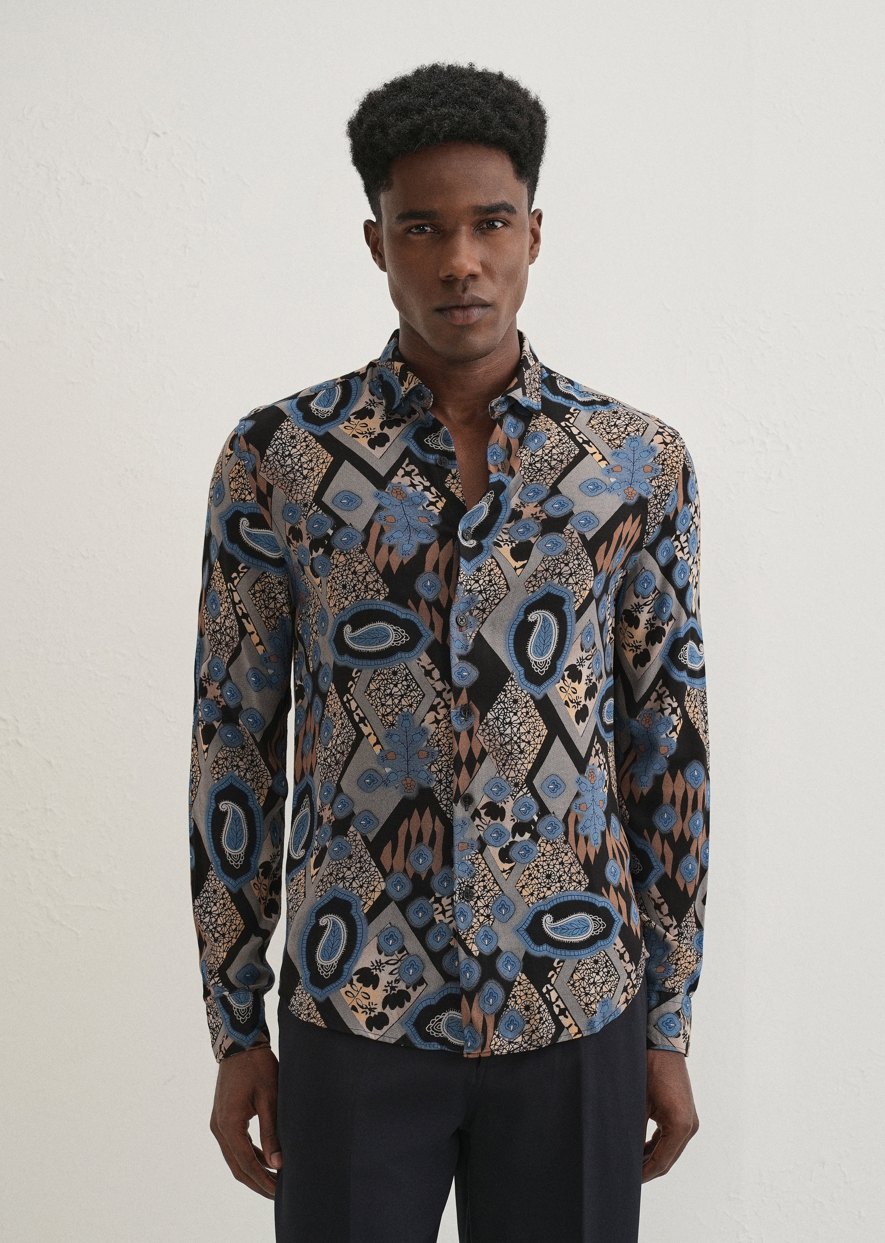 Blue Feather Shirt