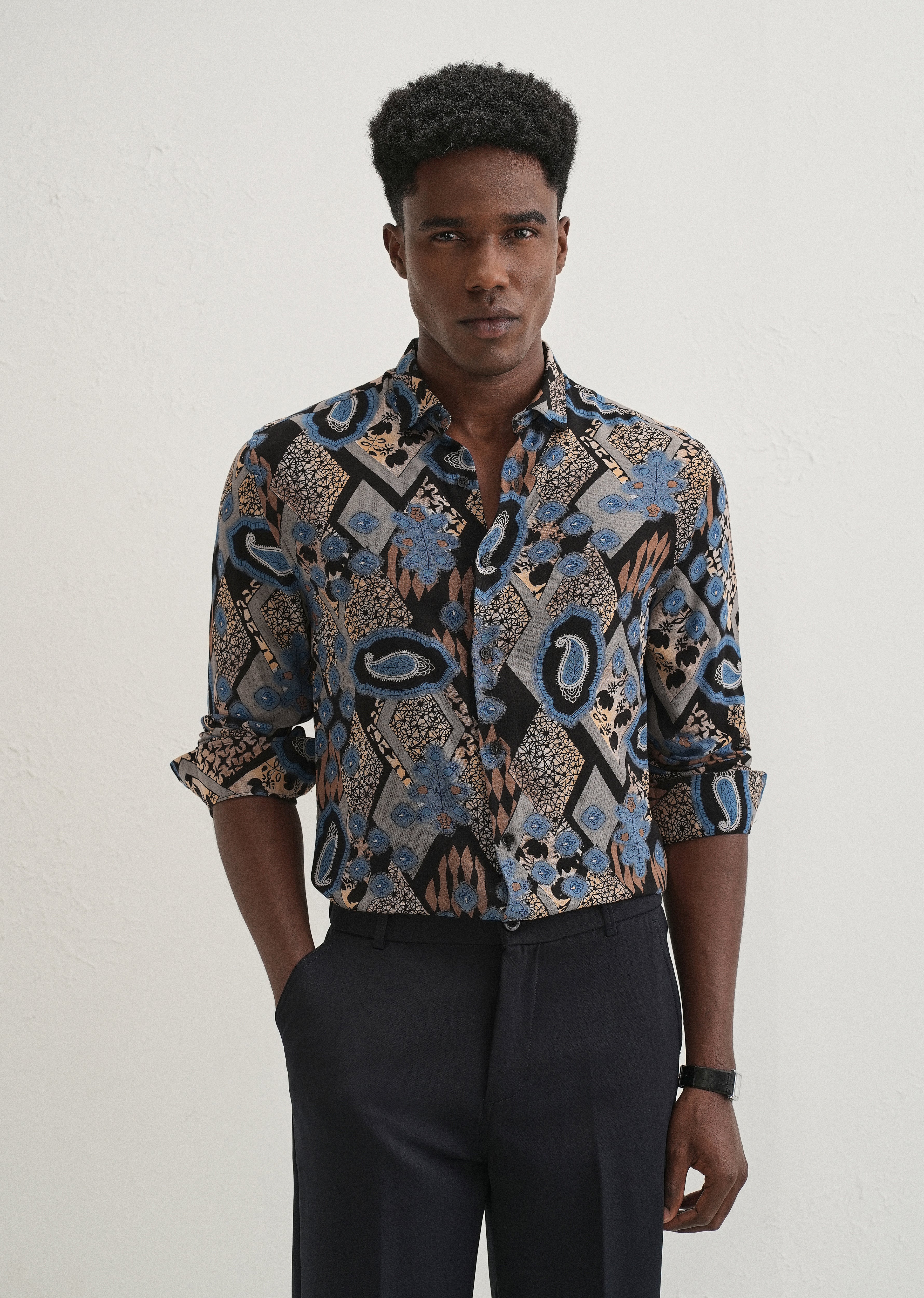 Blue Feather Shirt