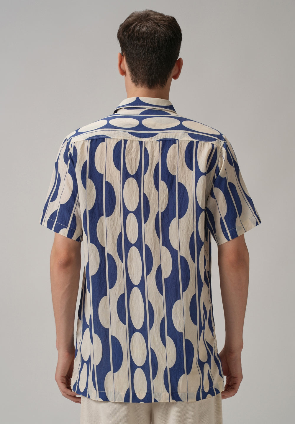 Blue Geometric Printed Shirt