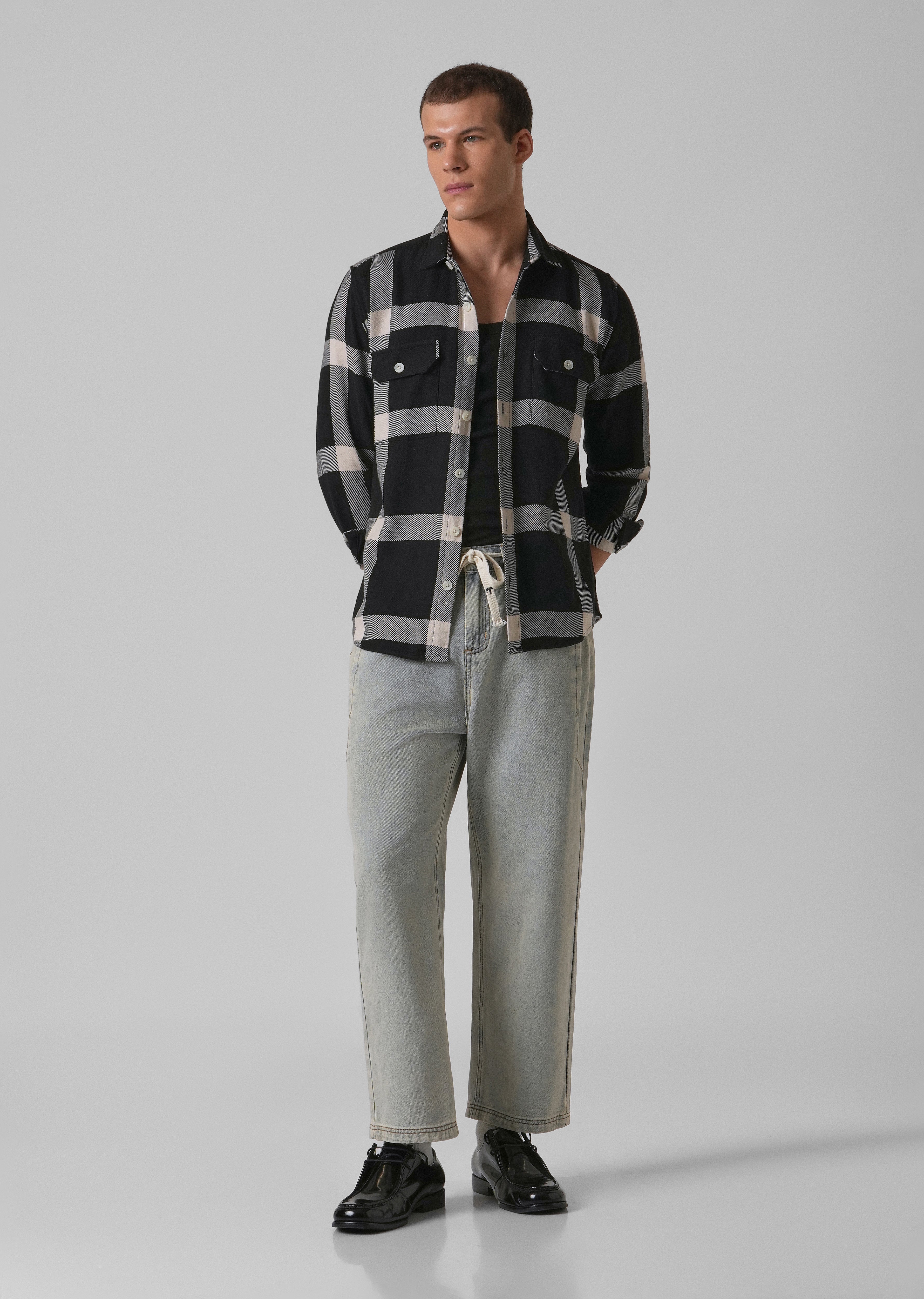 Bold Classic Brushed Cotton Check Shirt