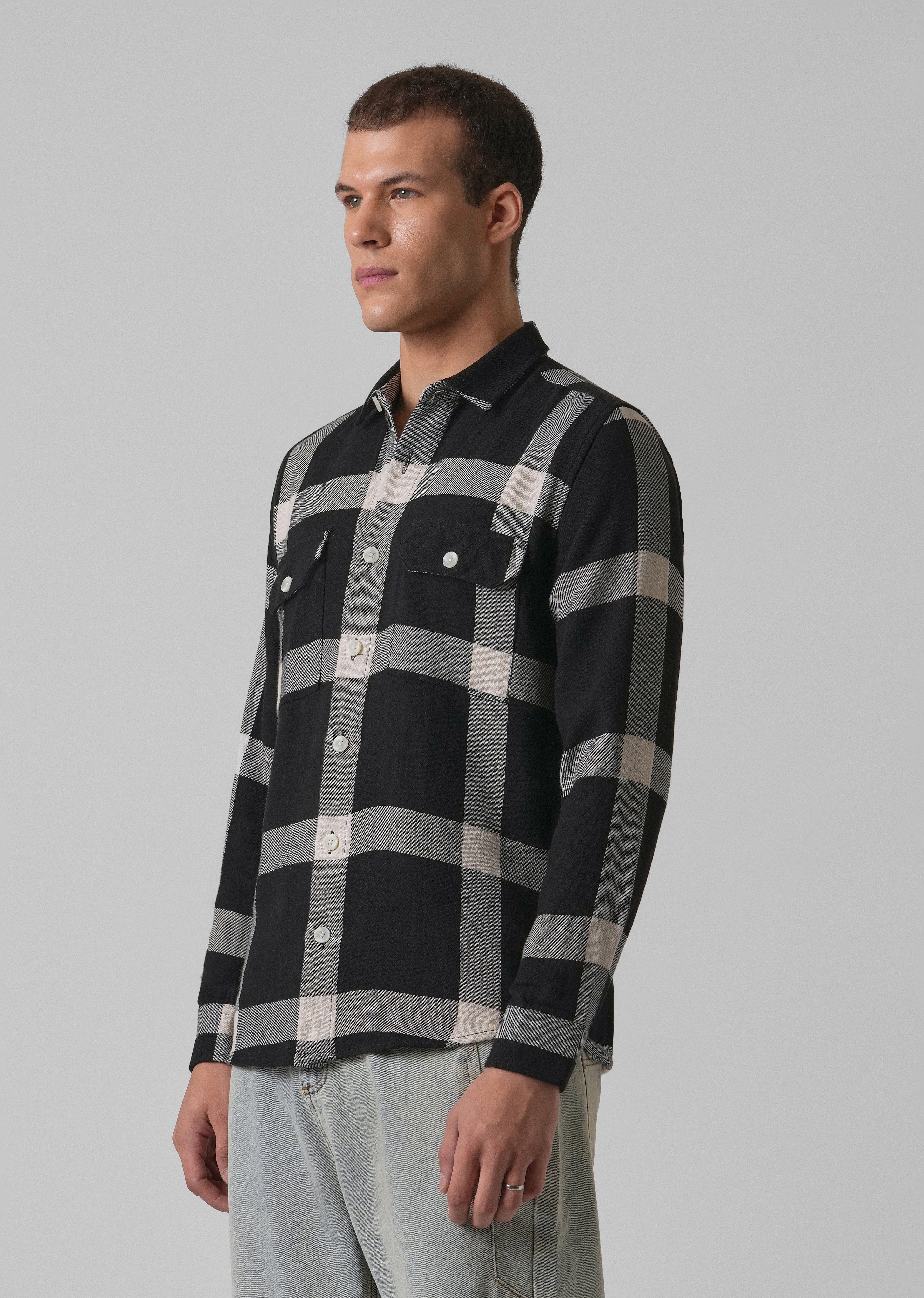 Bold Classic Brushed Cotton Check Shirt