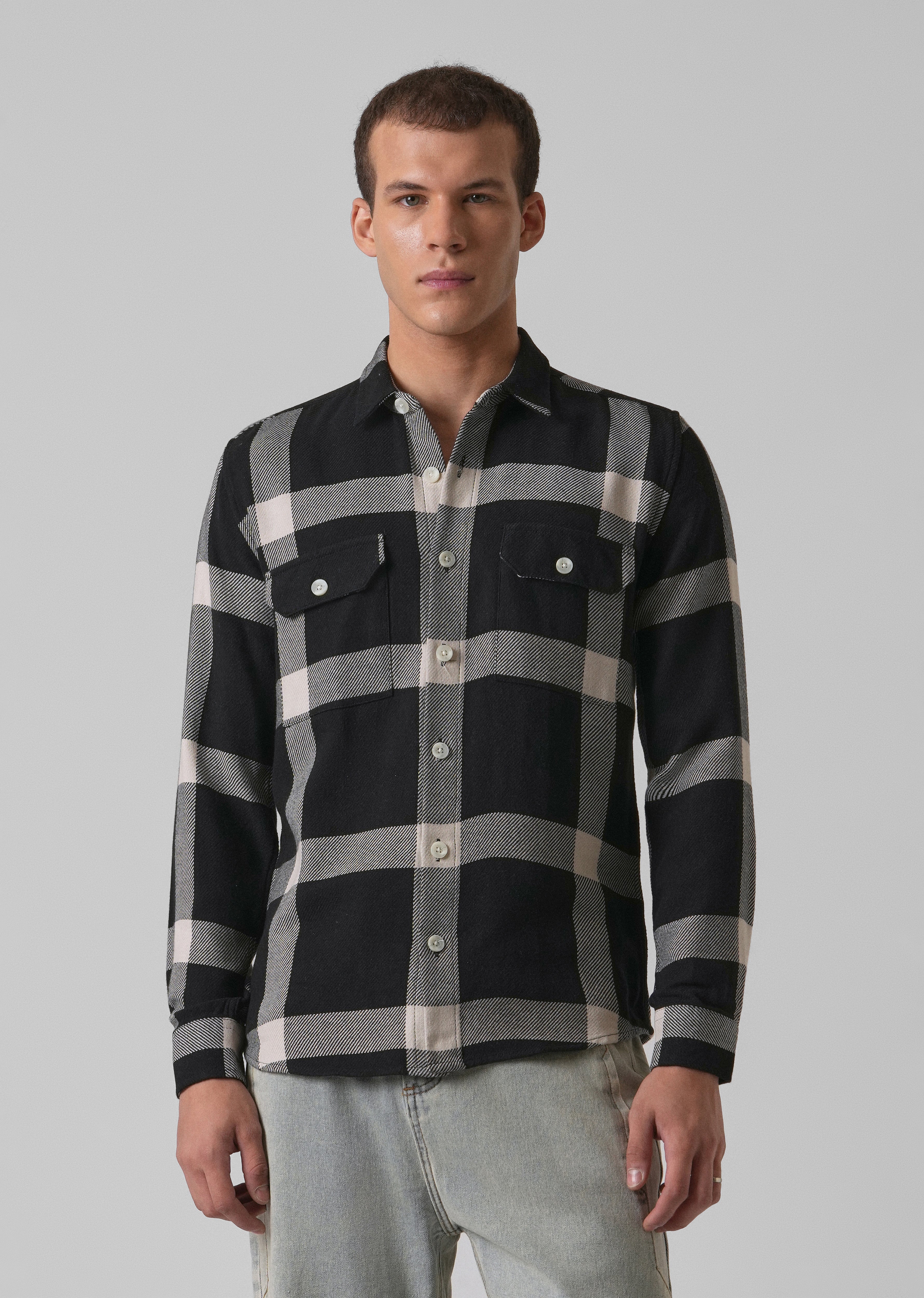 Bold Classic Brushed Cotton Check Shirt