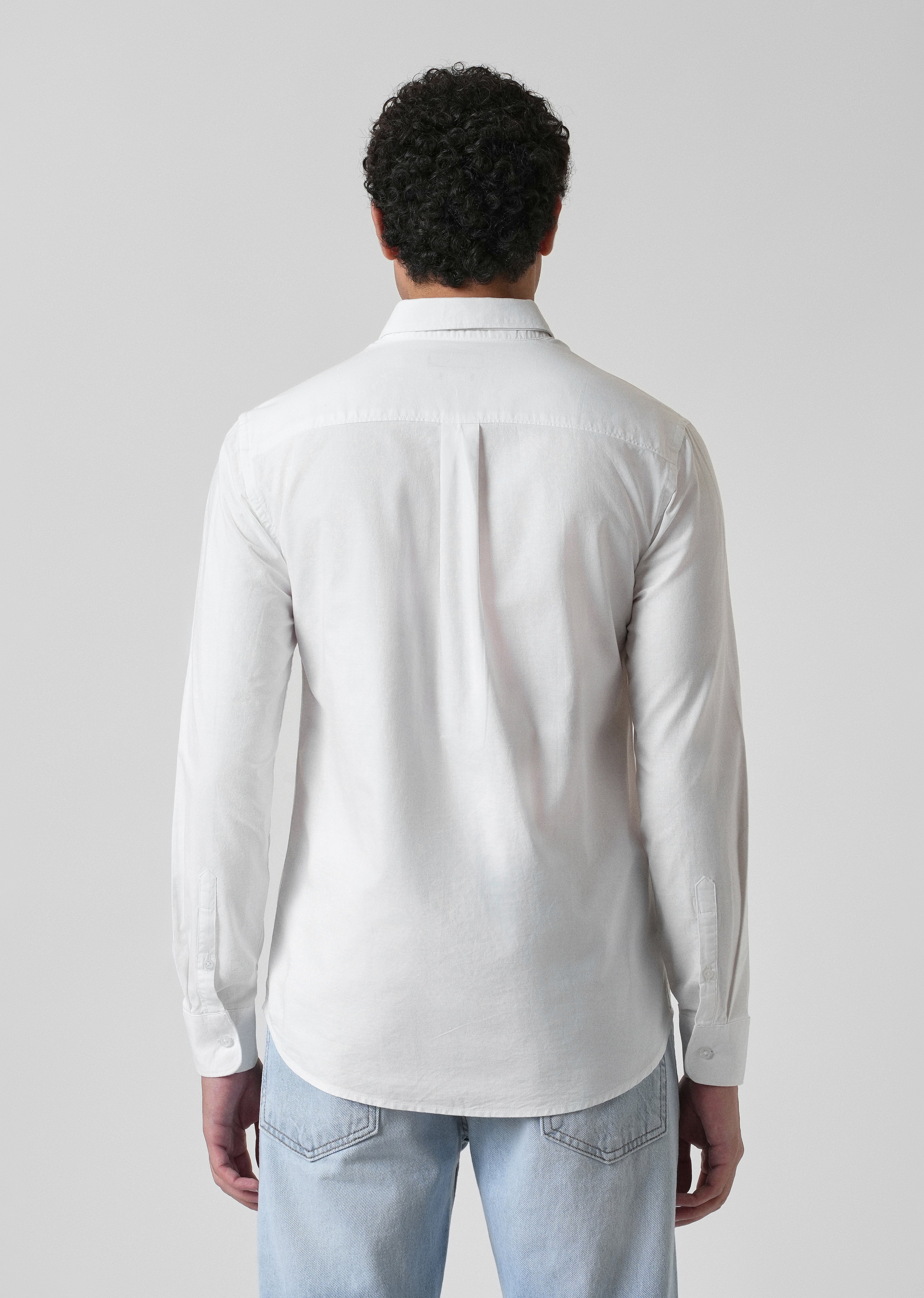 Breeze White Plain Oxford Shirt