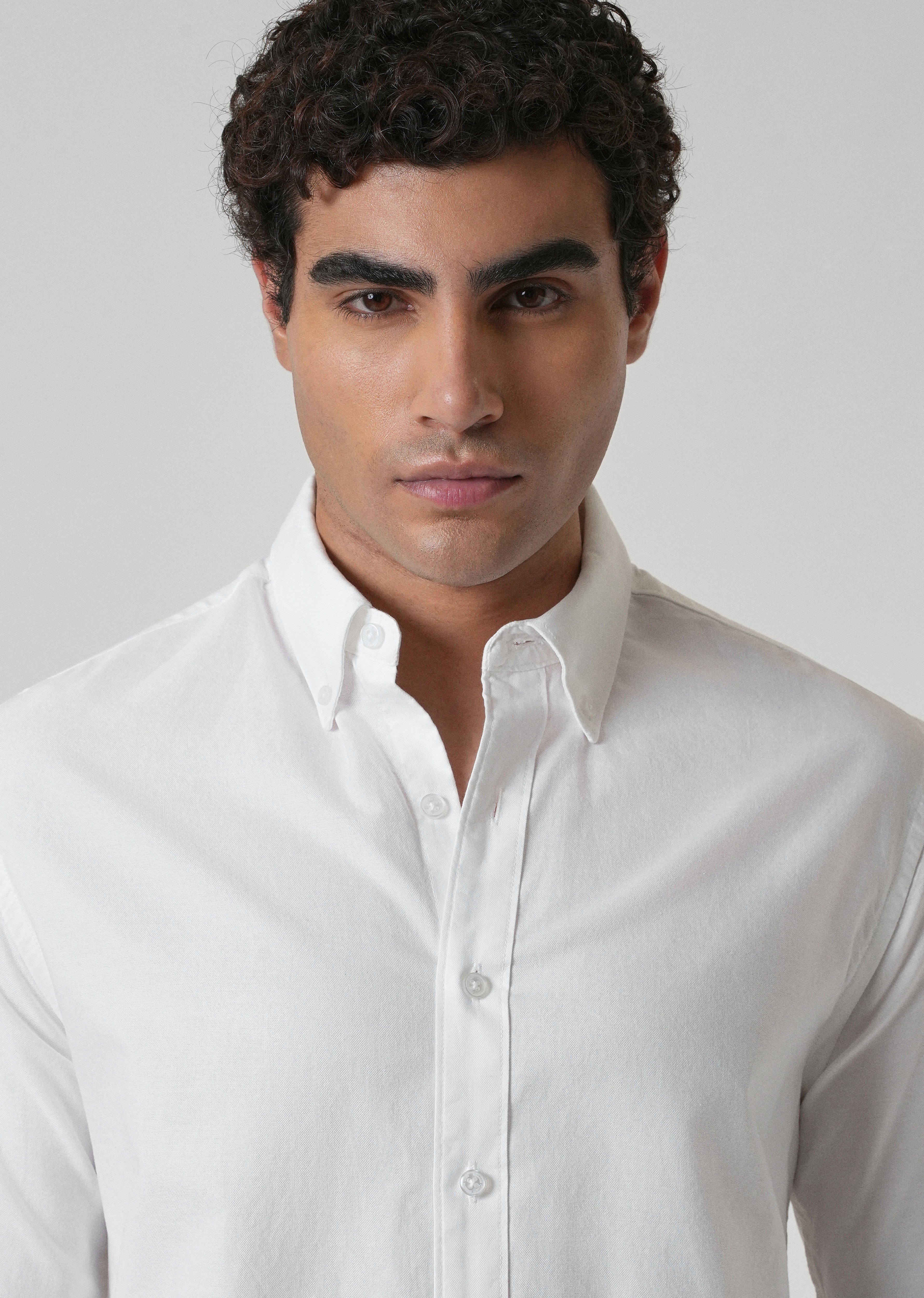 Breeze White Plain Oxford Shirt