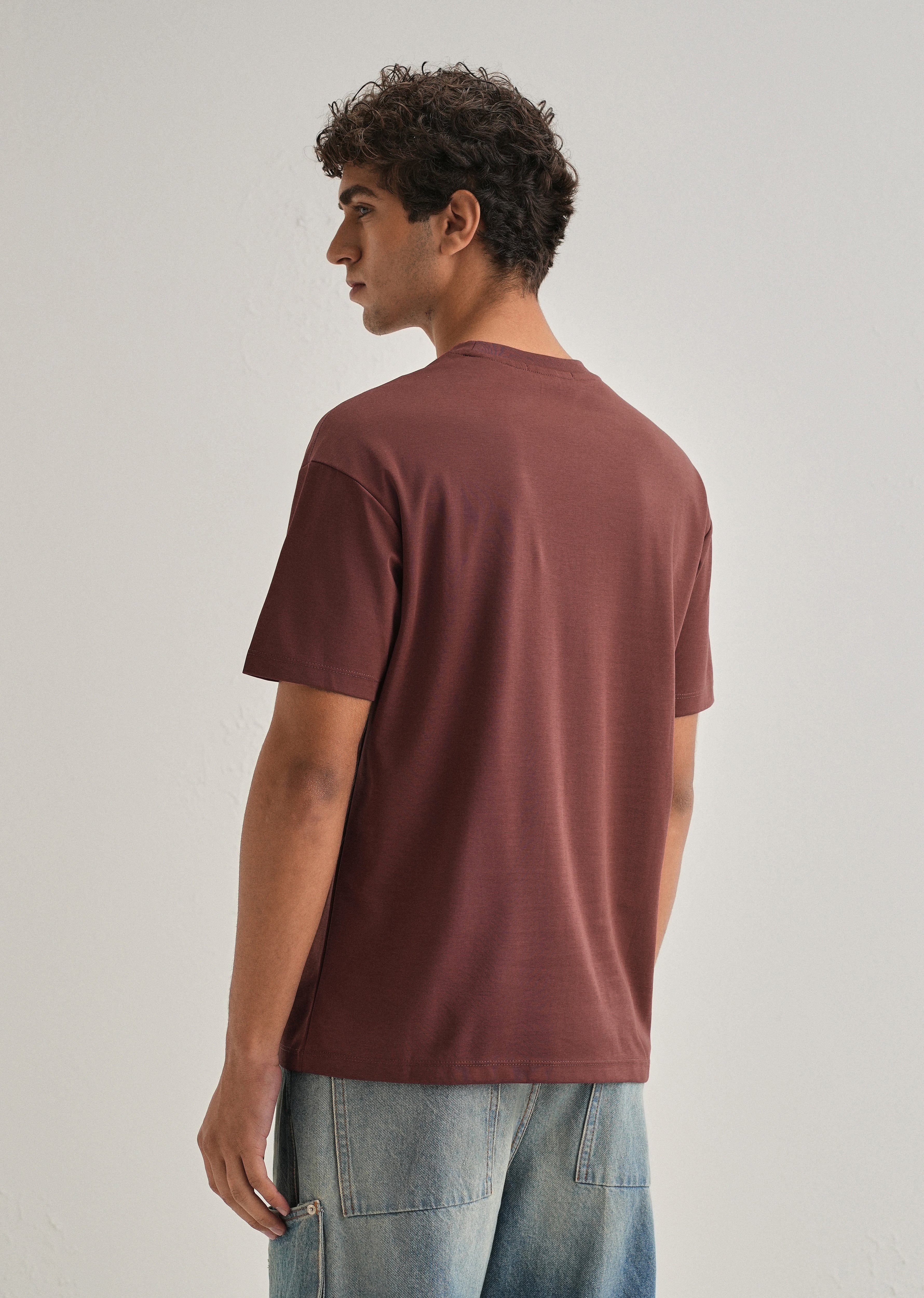 Brick Red Crew Neck T-shirt