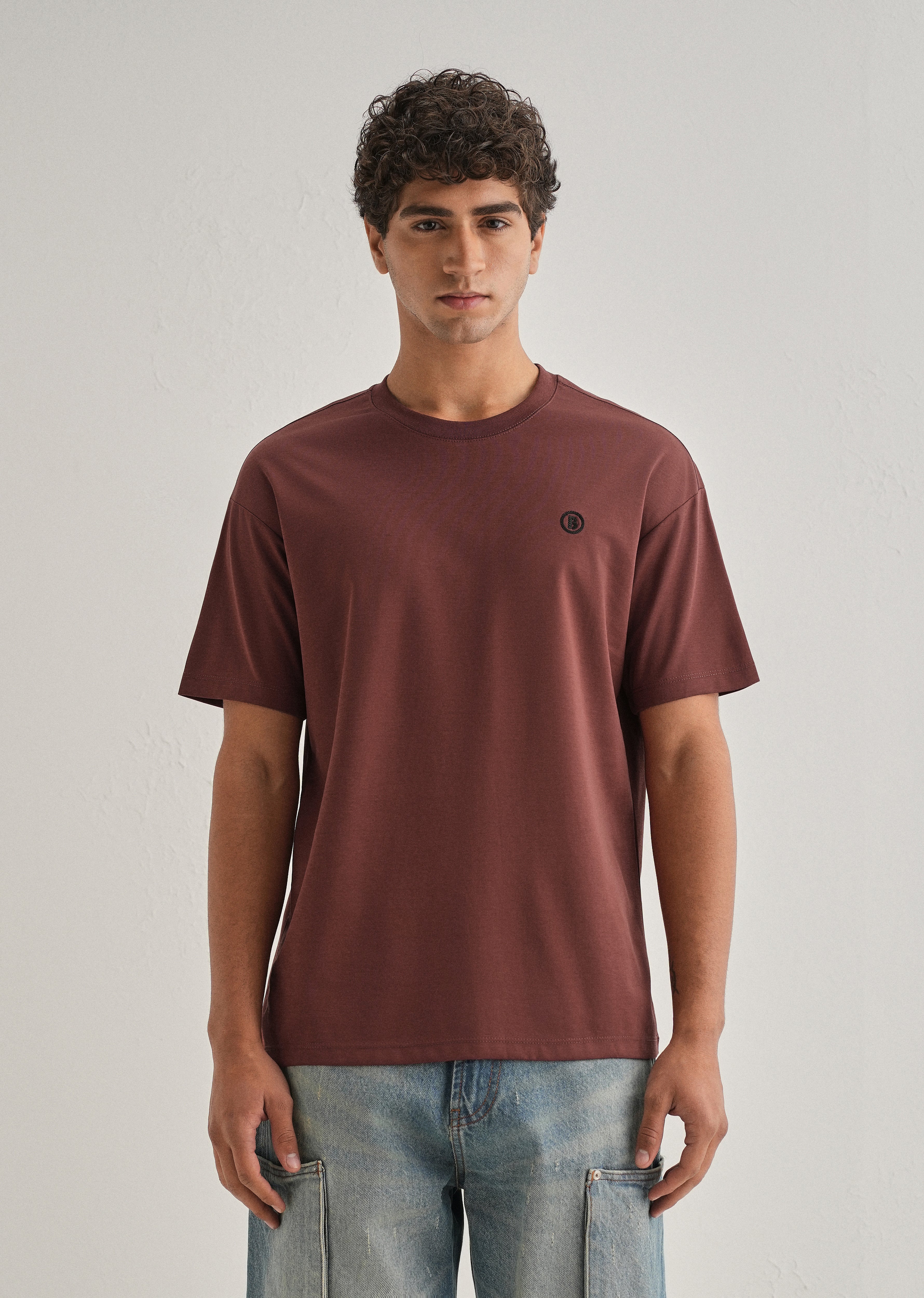 Brick Red Crew Neck T-shirt