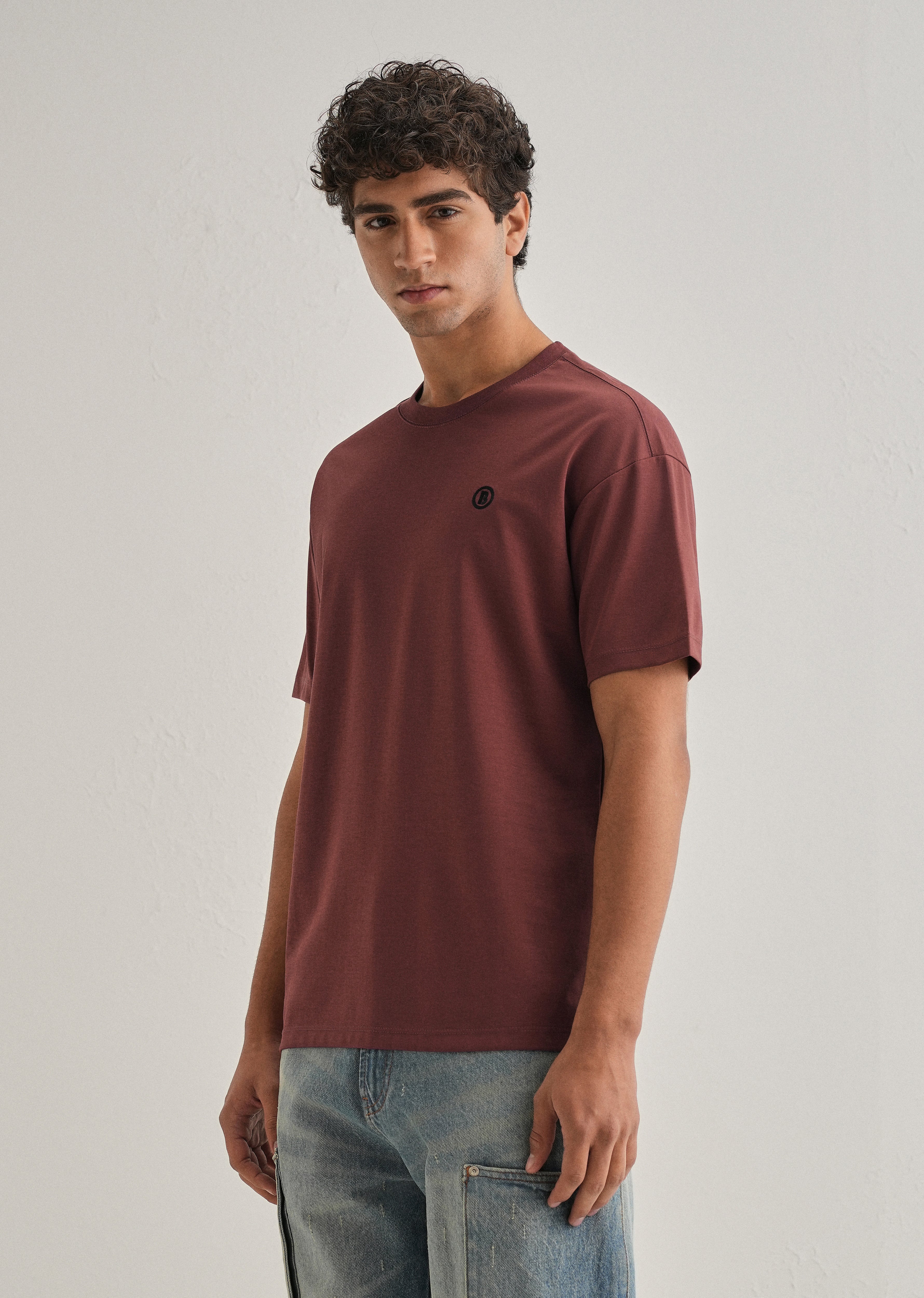 Brick Red Crew Neck T-shirt