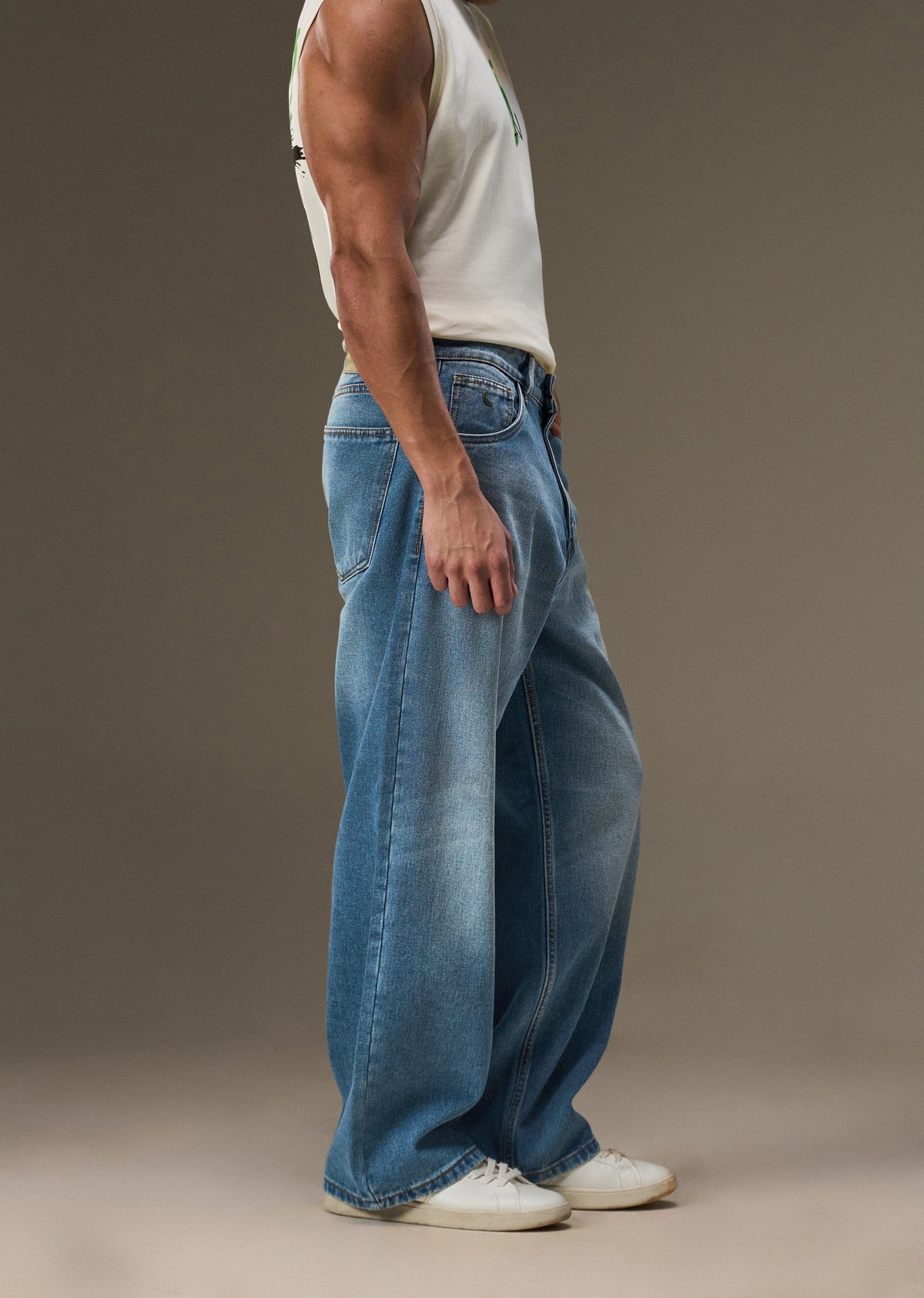 Bright Blue Super Baggy Jeans