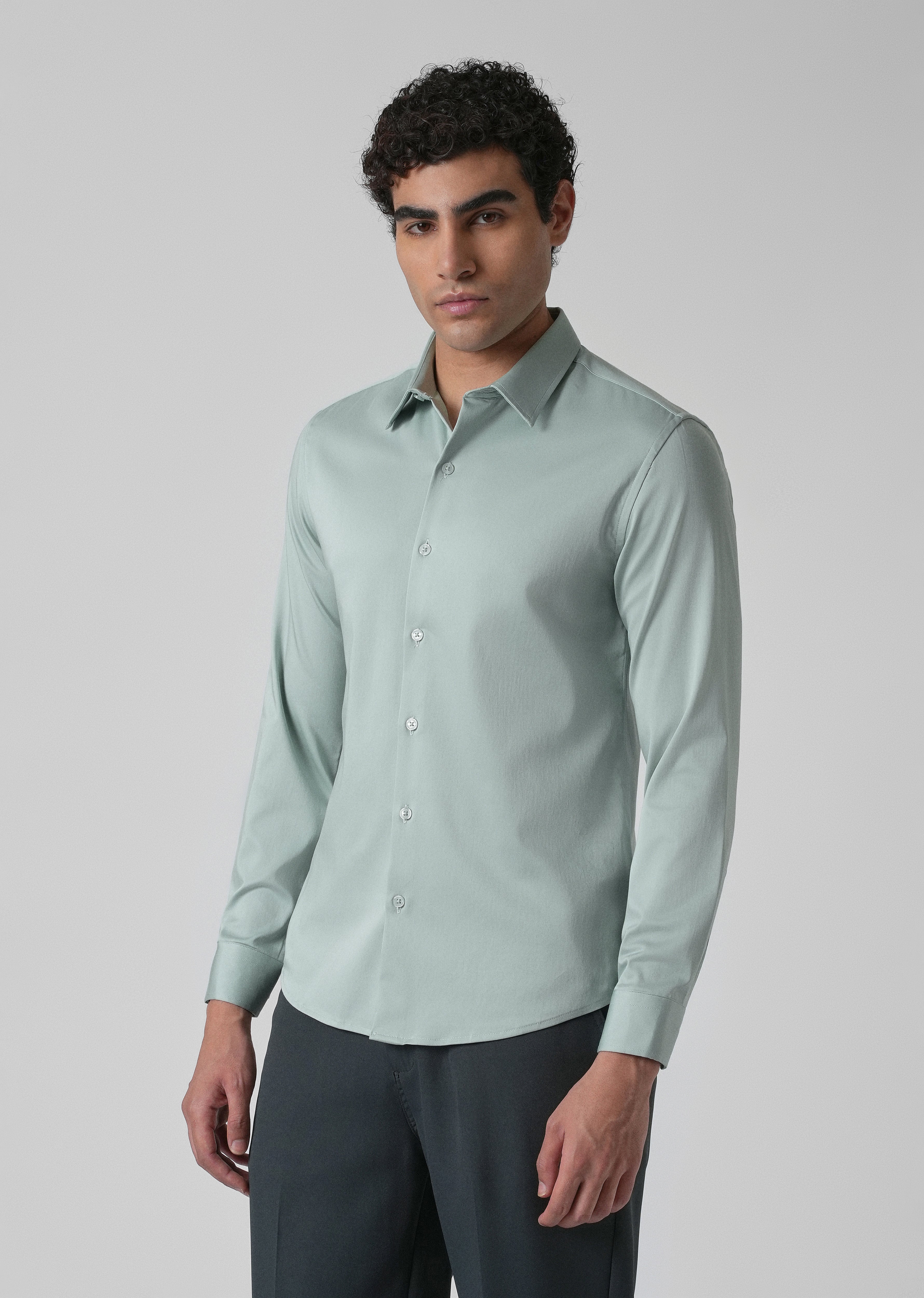 Brook Green Plain Satin Shirt