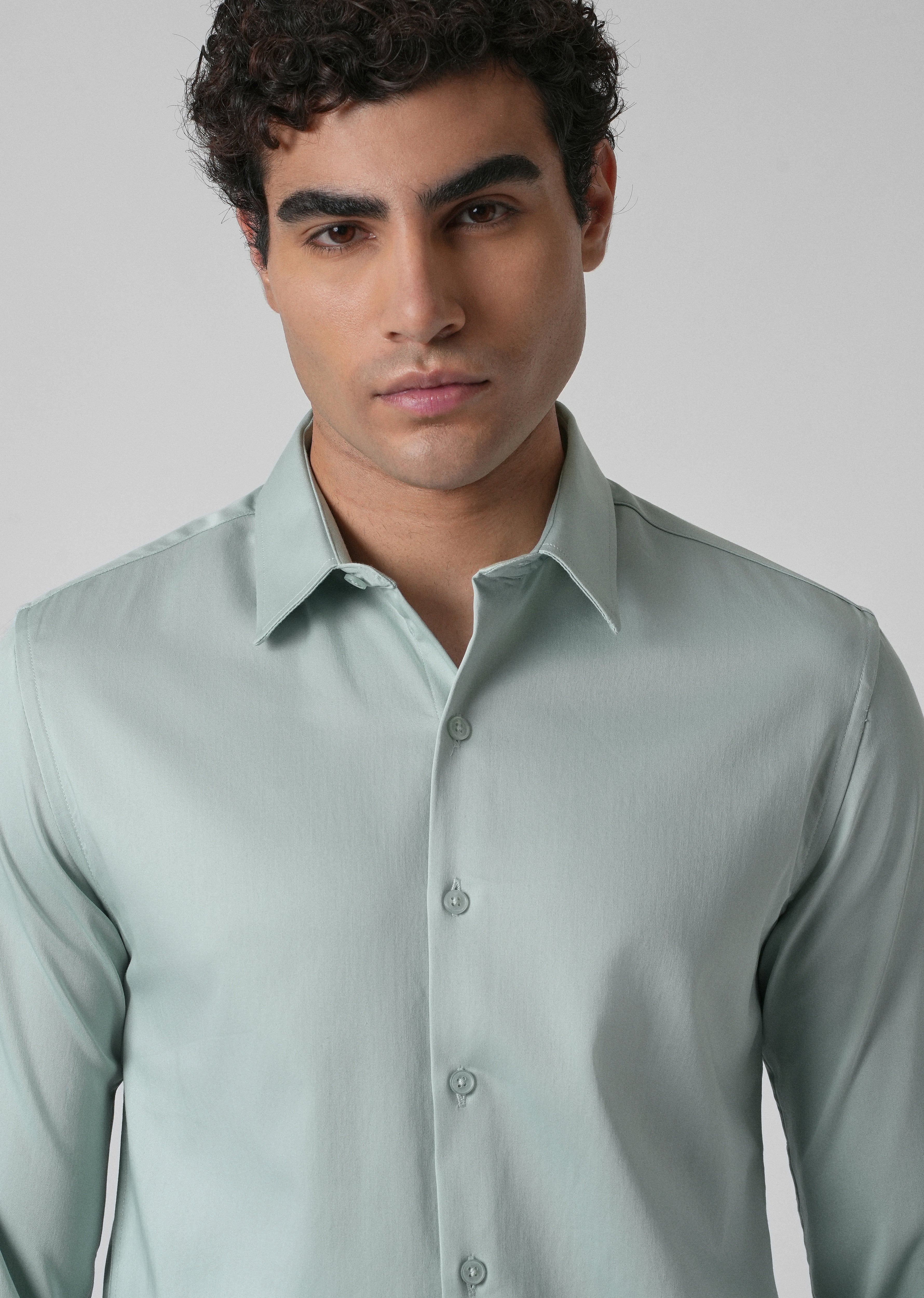 Brook Green Plain Satin Shirt