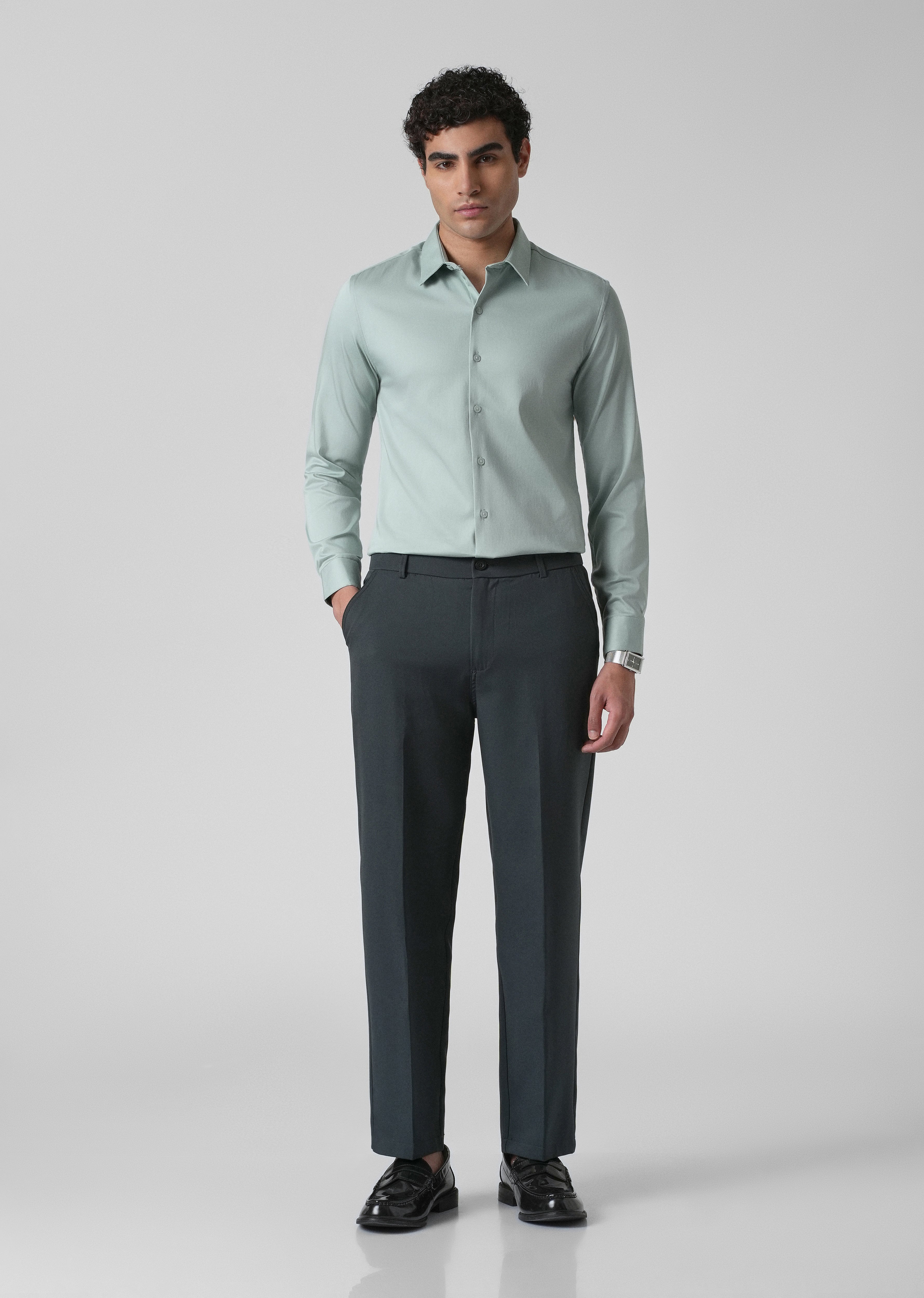 Brook Green Plain Satin Shirt