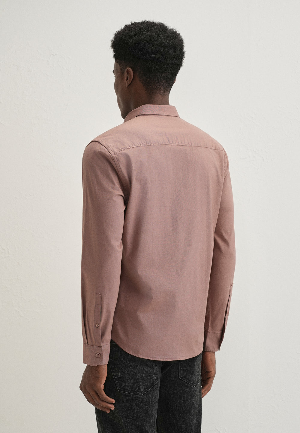 Brown Contrast Placket Shirt