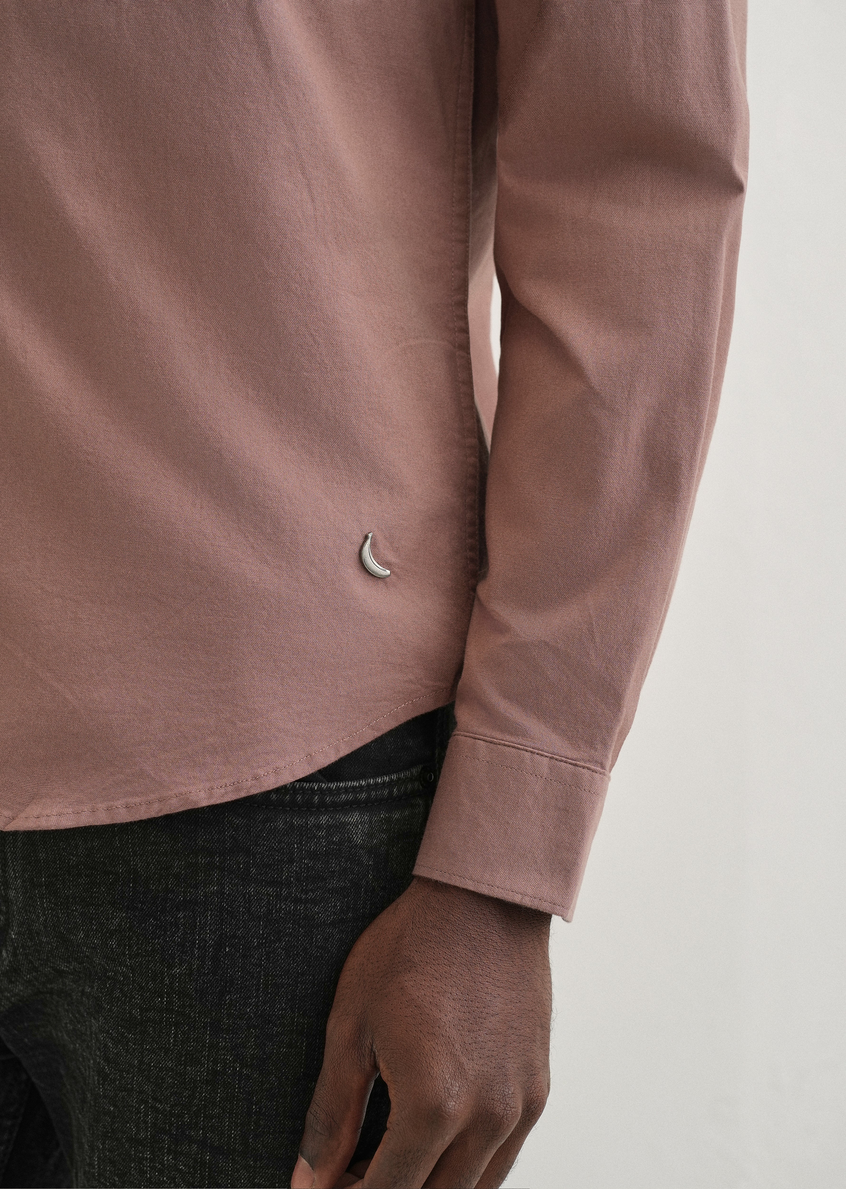 Brown Contrast Placket Shirt
